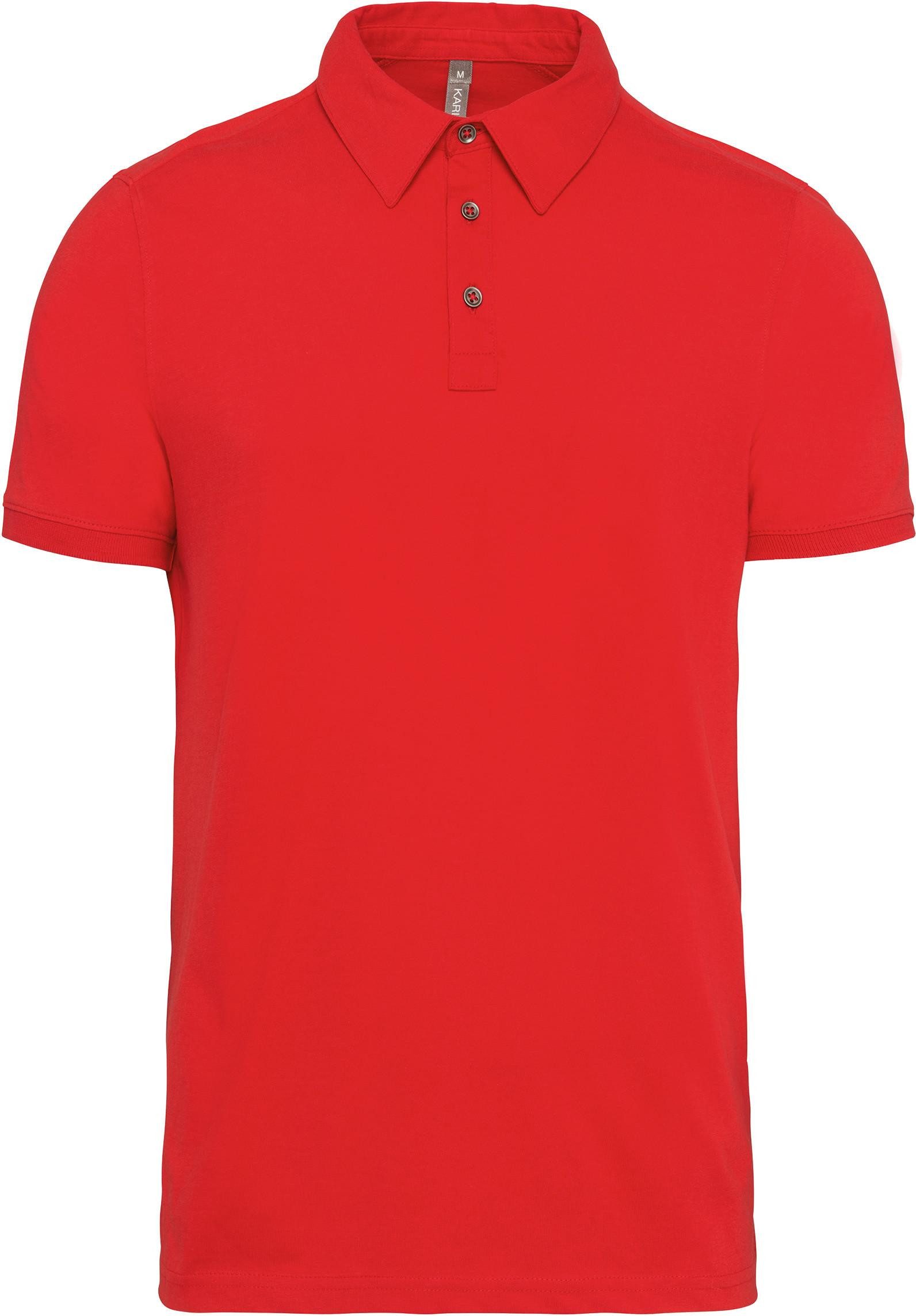 Langarm-Poloshirt Jersey-Kurzarm-Polohemd für Herren