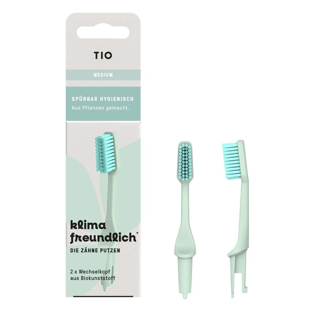 Tio Zahnbürste Wechselkopf medium - sortiert Blau, Grün