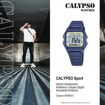 CALYPSO WATCHES Digitaluhr Calypso Herren Uhr Digital K5805/3, (Digitaluhr), Herrenuhr eckig, mittel (ca. 37mm), Kunststoffarmband, Sport-Style