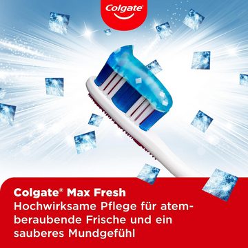 Colgate Zahnpasta Max Fresh Cooling Crystals Zahncreme, 10x längerer Atem 75ml, (6-St)