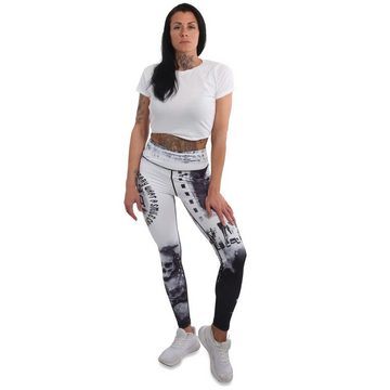 YAKUZA Leggings Scary mit mittelhohem Bund und integrierter Einschubtasche