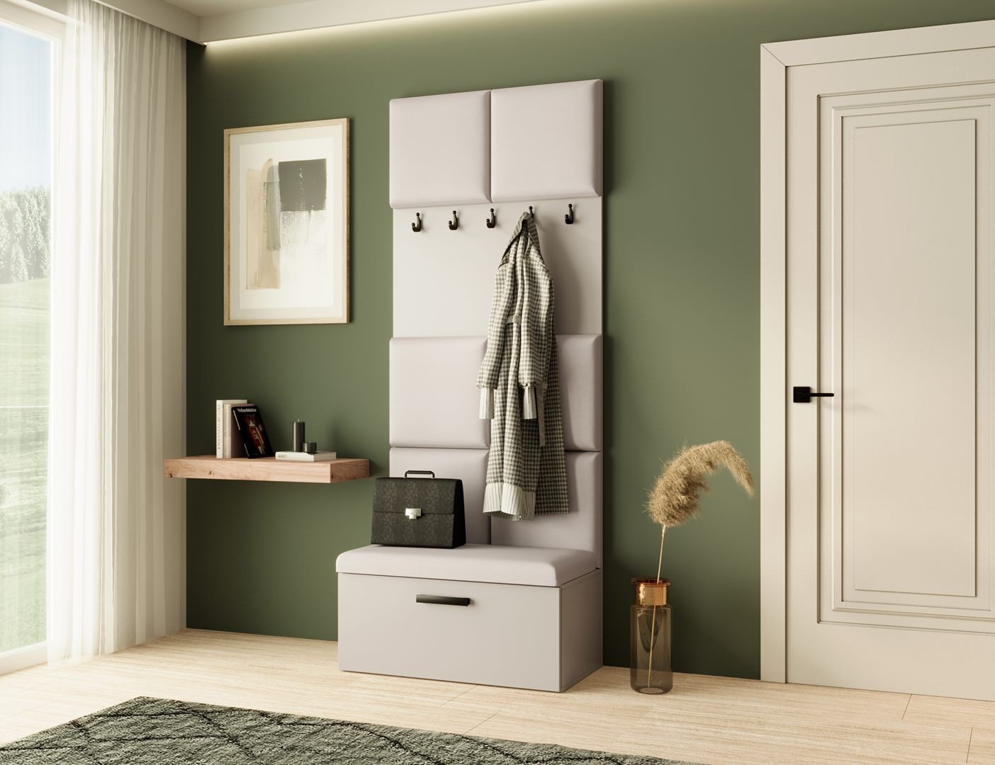 Beautysofa Garderobenschrank MARGARET I mit gepolsterten günstig online kaufen