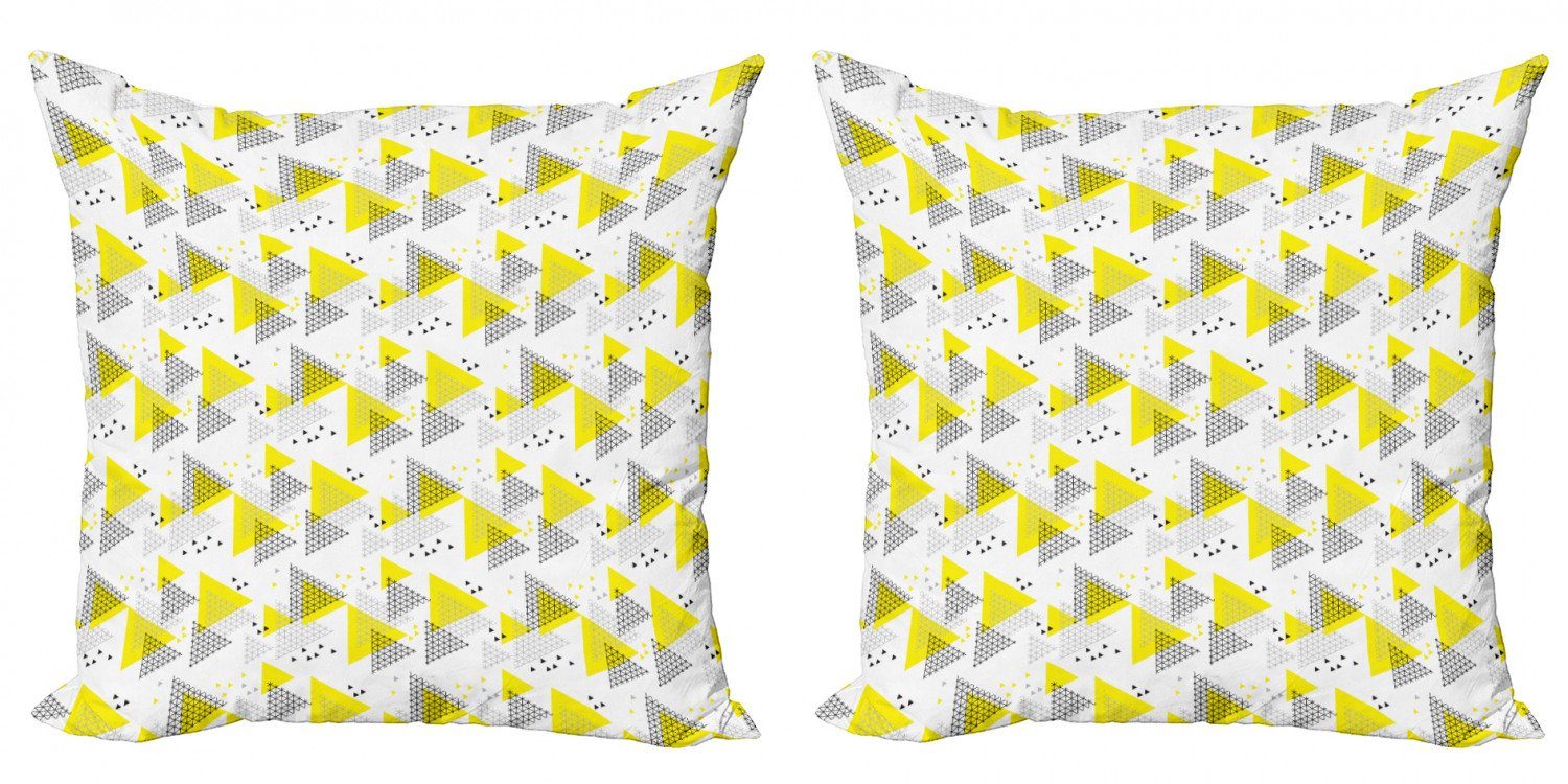 Accent grau (2 Digitaldruck, Abakuhaus Dreiecksform Stück), Modern Kissenbezüge Pfeil Moderne Doppelseitiger