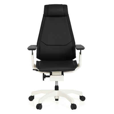 hjh OFFICE Drehstuhl »High End Bürostuhl GENIDIA PRO WHITE Leder« (1 St), ergonomisch