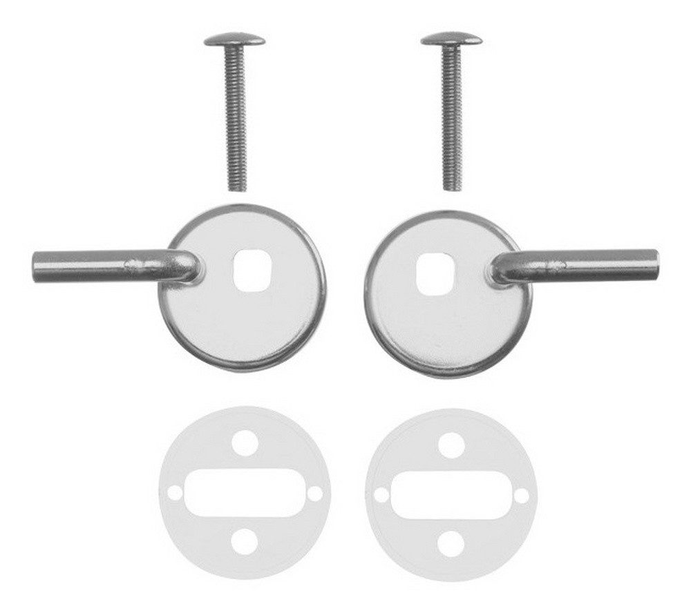 Duravit WC-Deckel-Scharnier Ersatzteile, Scharnierpaar für Sitz Happy D. / Starck 2 ohne Softclose - Chrom