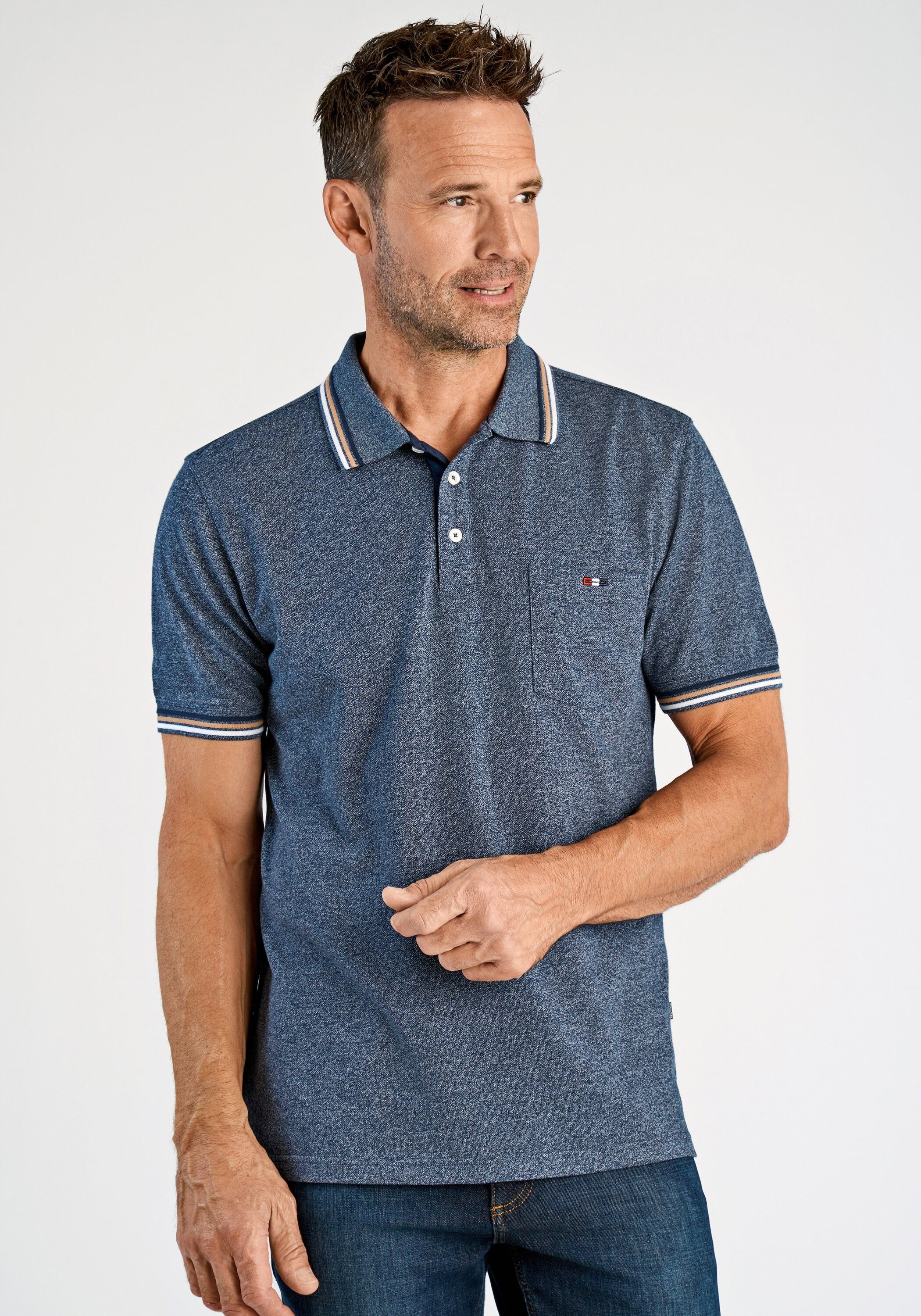 BISON Poloshirt Poloshirt Comfort Fit