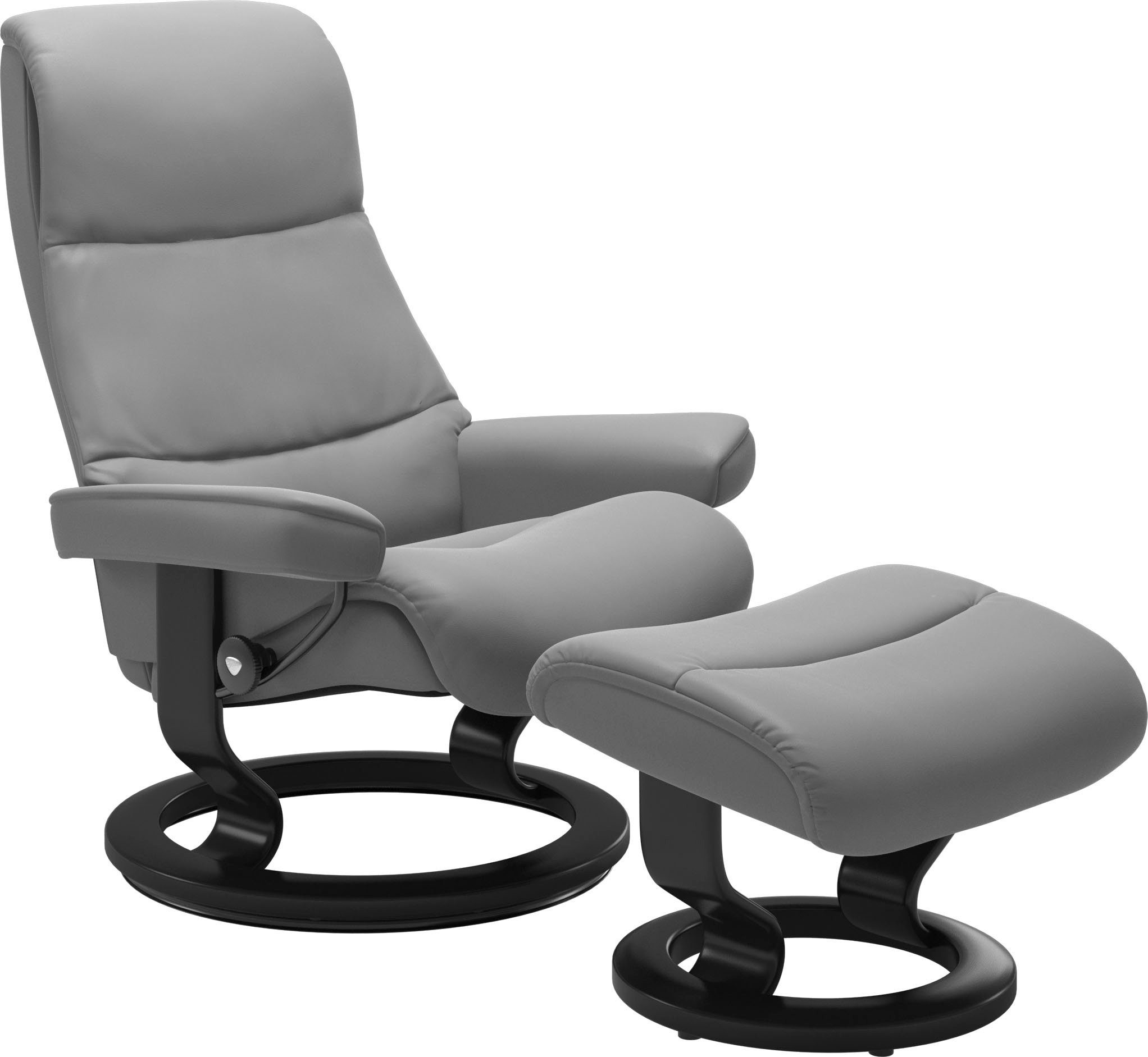 Stressless® Relaxsessel View (Set, Relaxsessel mit Hocker), mit Classic Base, Größe L,Gestell Schwarz