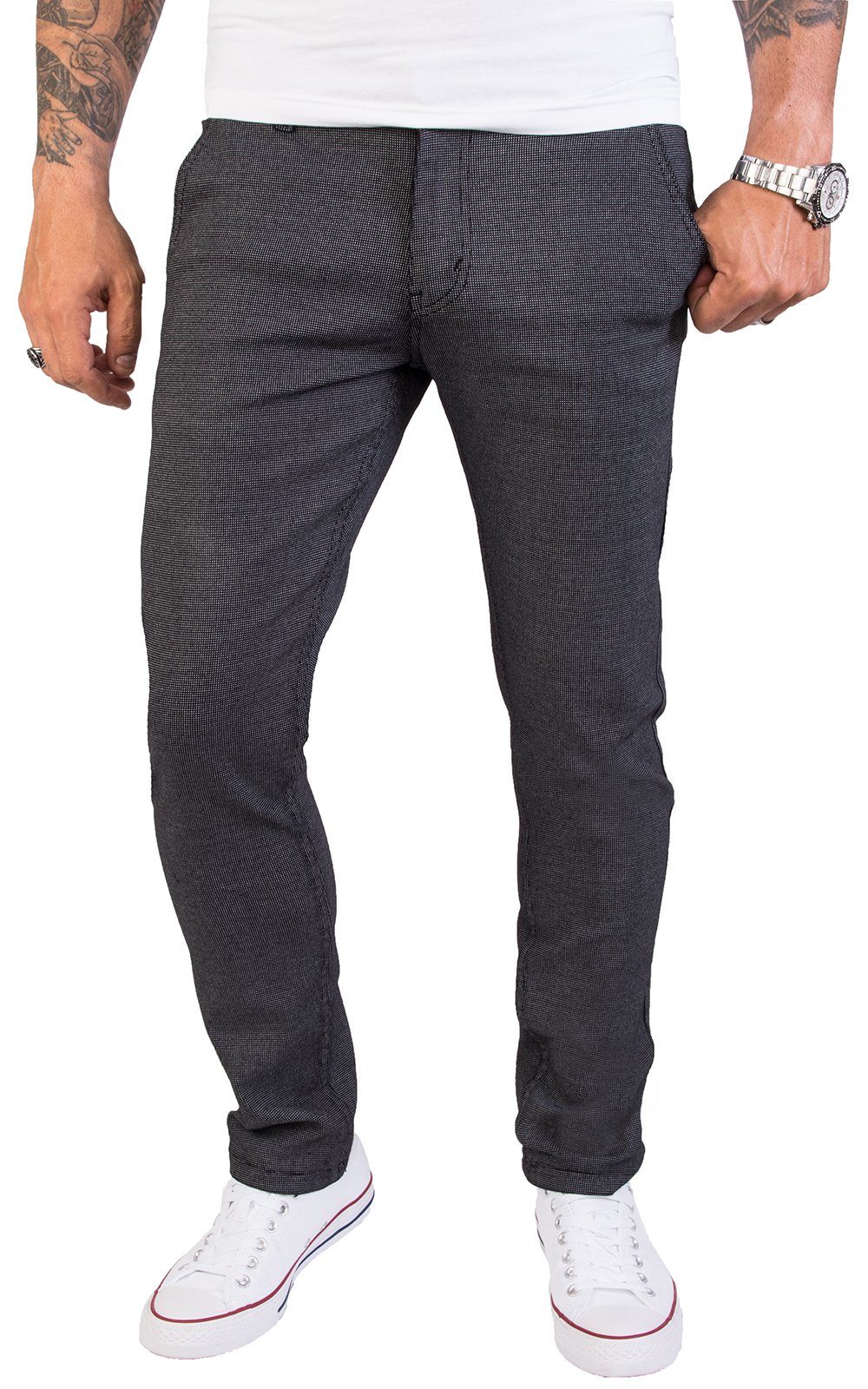 Rock Creek Chinohose Herren Slim Fit Chinohose RC-2154 Anthrazit