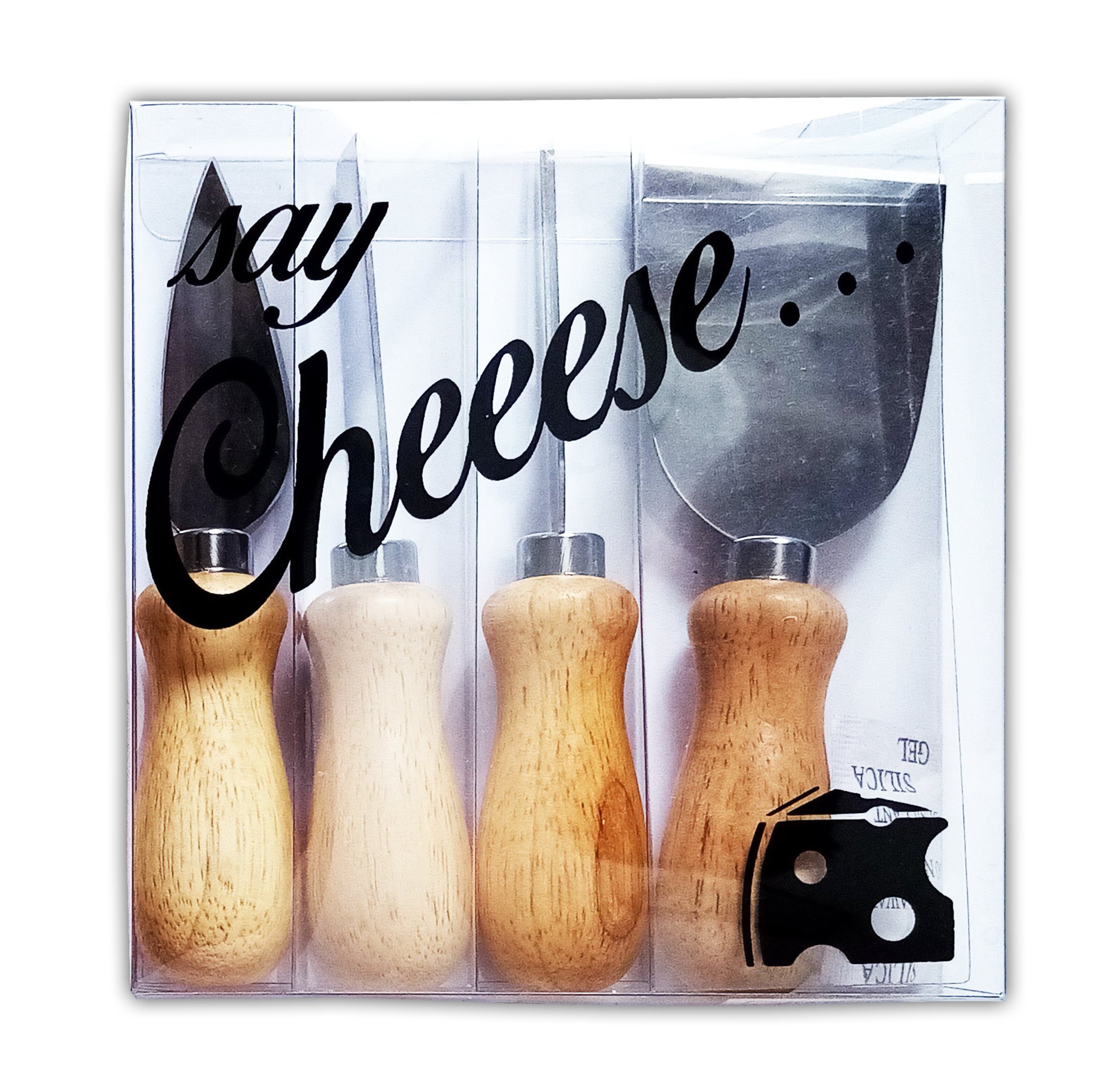 HIT Trading Käsemesser KÄSEBESTECK 4er Set Käsemesser Käseschneider Käsegabel 02, Käse Messer Gabel Besteck