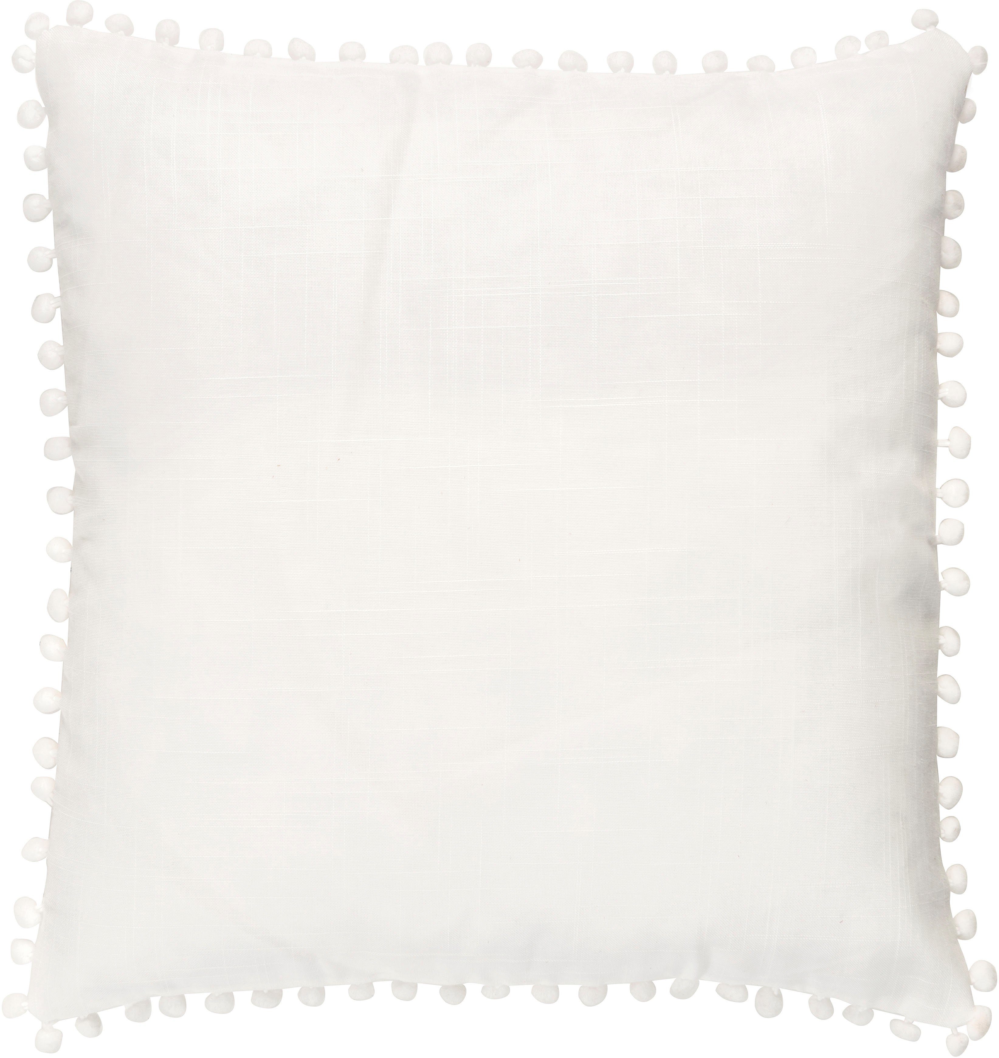 ELBERSDRUCKE Dekokissen Natural Charme 00, Reißverschluss, Mit Füllung, unifarben