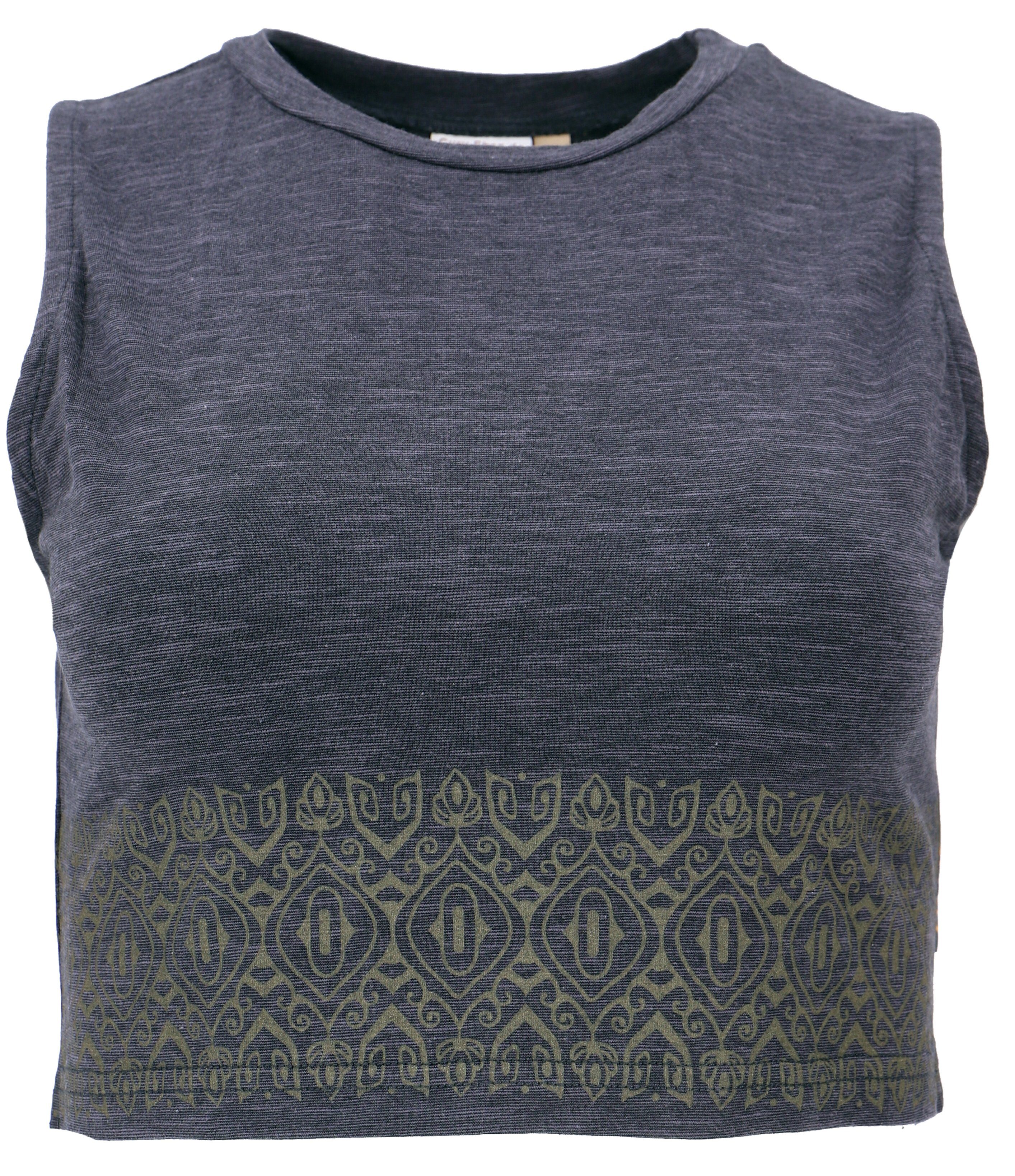 Guru-Shop T-Shirt Kurzes Top, bedrucktes Yoga Top, Yogatop aus.. Festival, Ethno Style, Psychedelic, alternative Bekleidung