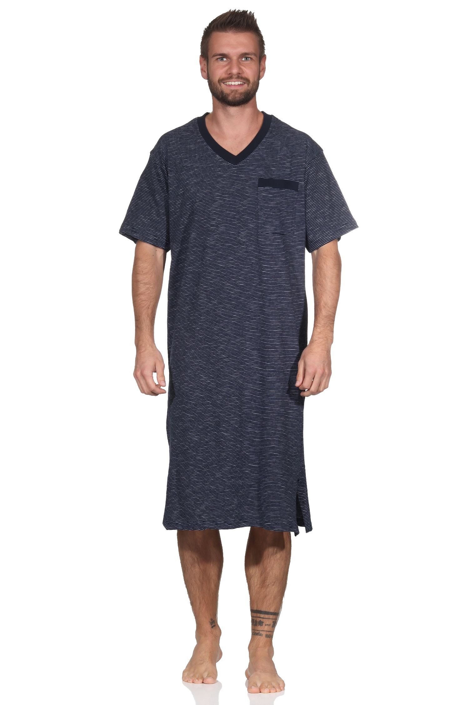 Normann Pyjama Normann Herren kurzarm Nachthemd günstig online kaufen