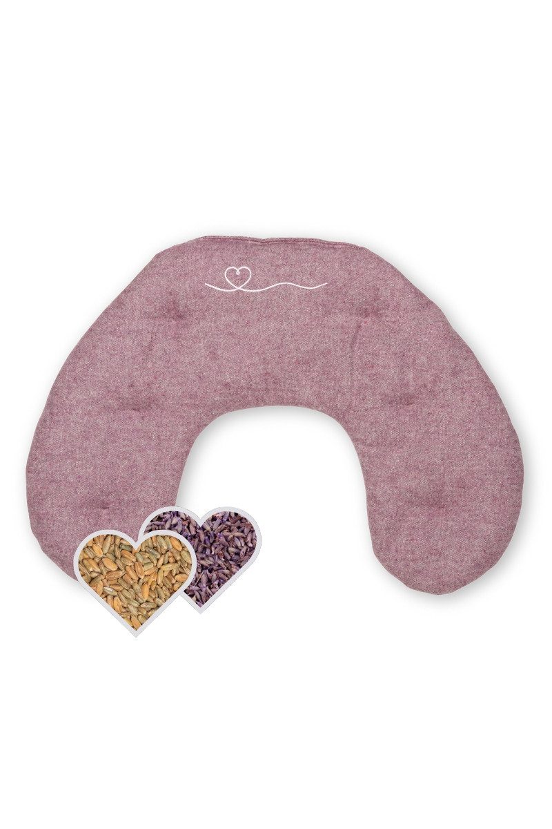 herbalind Duftkissen Nackenhörnchen - BIO-RELAX - beerenrosa