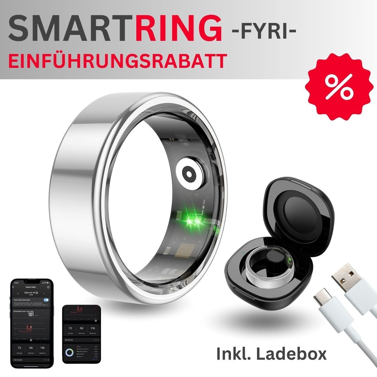 fontastic Smart Ring SMART-RING „FYRI“ Smarte günstig online kaufen