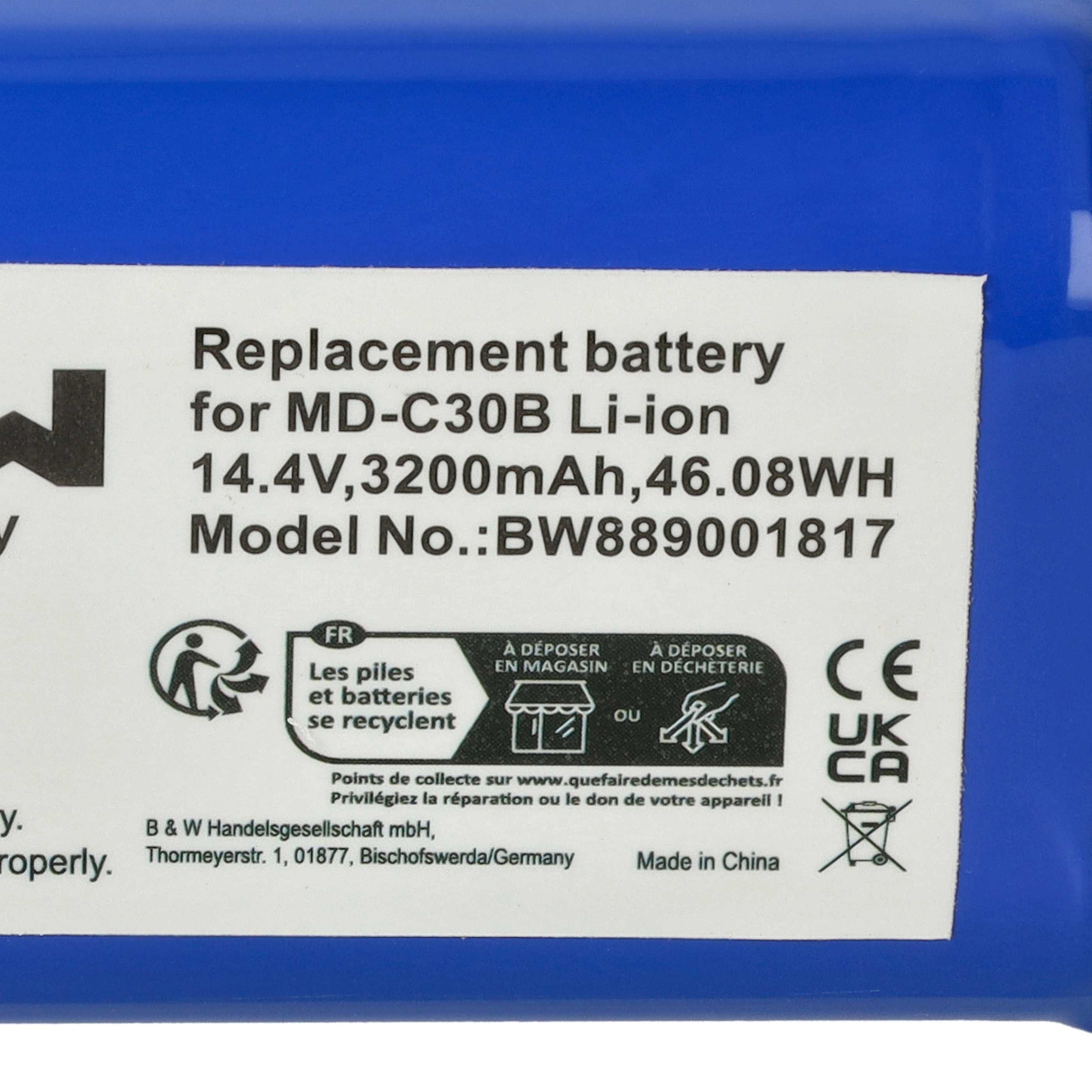 EXTENSILO batteria compatibile con Blaupunkt BlueBot XSmart BPK-VCBB1XVB, BlueBot XSmart BPK-VCBB1XTE aspirapolvere (3400mAh, 14,8V, Li-Ion) | Leroy Merlin