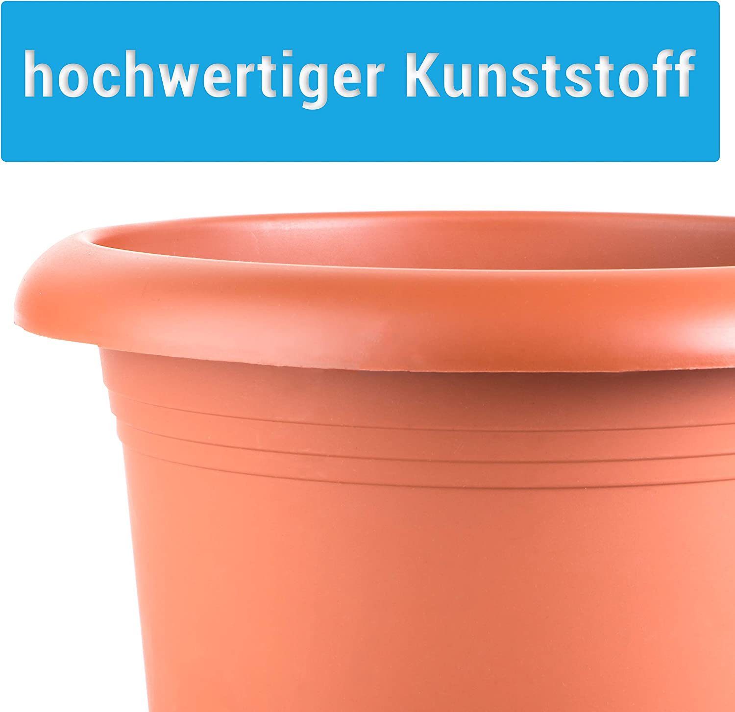 Centi Blumentopf Pflanztopf, Blumentöpfe, Pflanzkübel groß außen (Spar