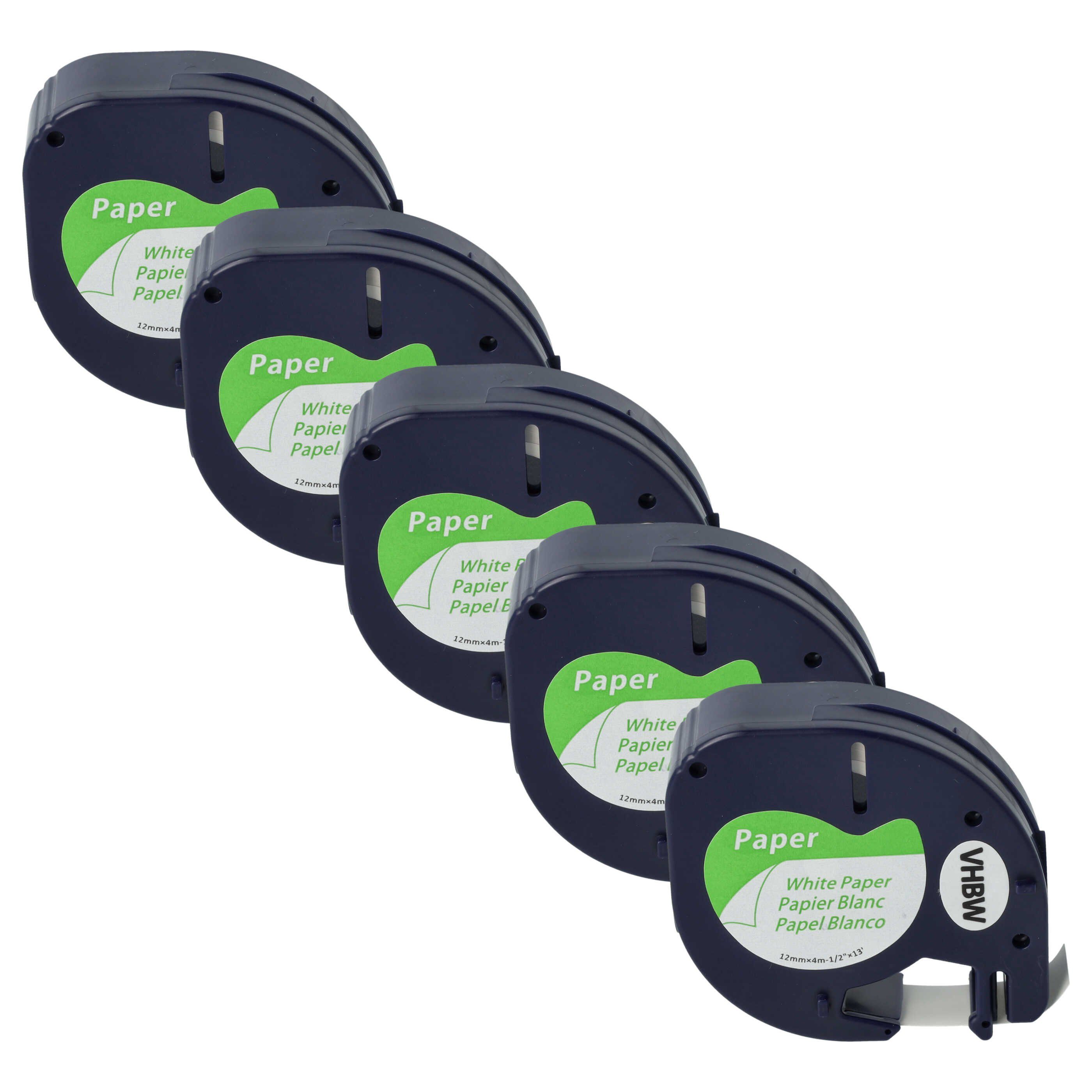 vhbw Beschriftungsband passend für Dymo LetraTag LT-100T, LT-100H Etikettendrucker, Hochwertige Patronen für Ihren Etikettendrucker, Kompatibel und