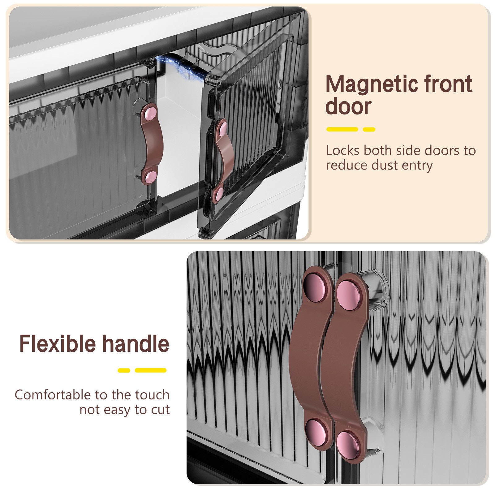 POPOLIC Aufbewahrungsbox Stapelbare Aufbewahrungsbox mit Rädern, günstig online kaufen
