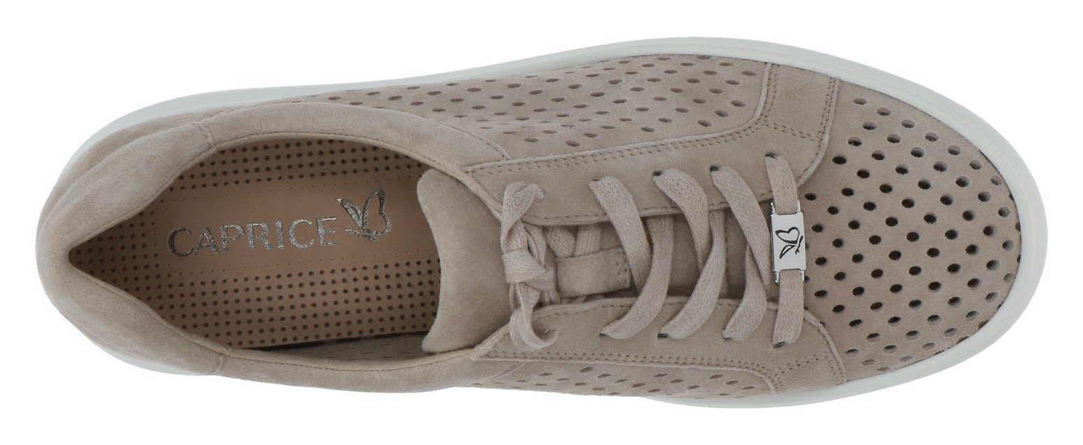 sommerlich perforiert Sneaker Sand Caprice