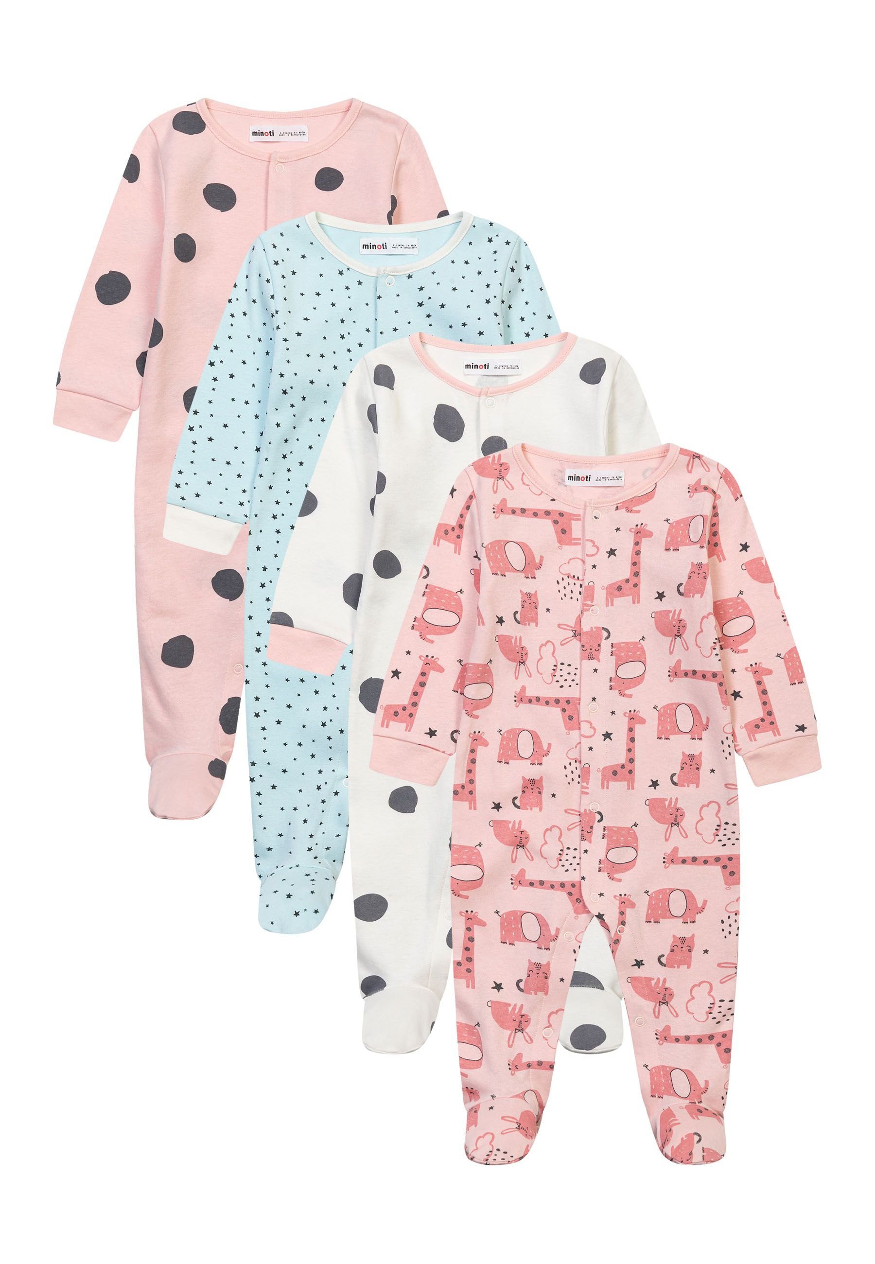 NEXT Baby Schlafanzug 4er Set Rosa - Schlafanzüge Für Neugeborene
