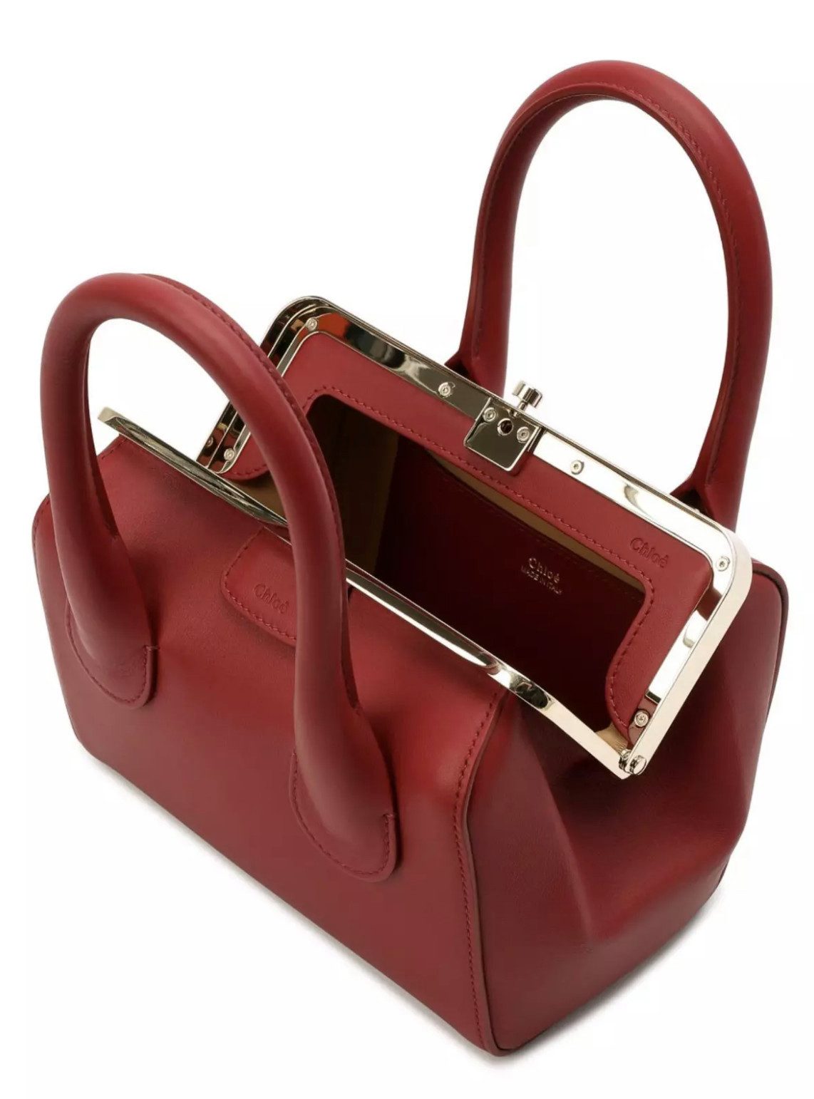 Chloé Schultertasche Joyce Frame Leder Tasche Umhängetasche, Abnehmbarer und verstellbarer Schulterriemen für vielseitiges Tragen