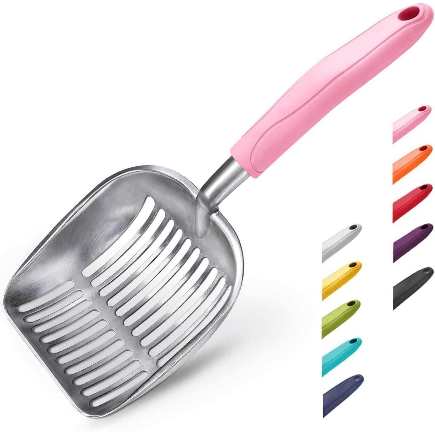 LuxusKollektion Katzenstreu Katzenstreuschaufel Aluminium Tiefschaufel Rosa