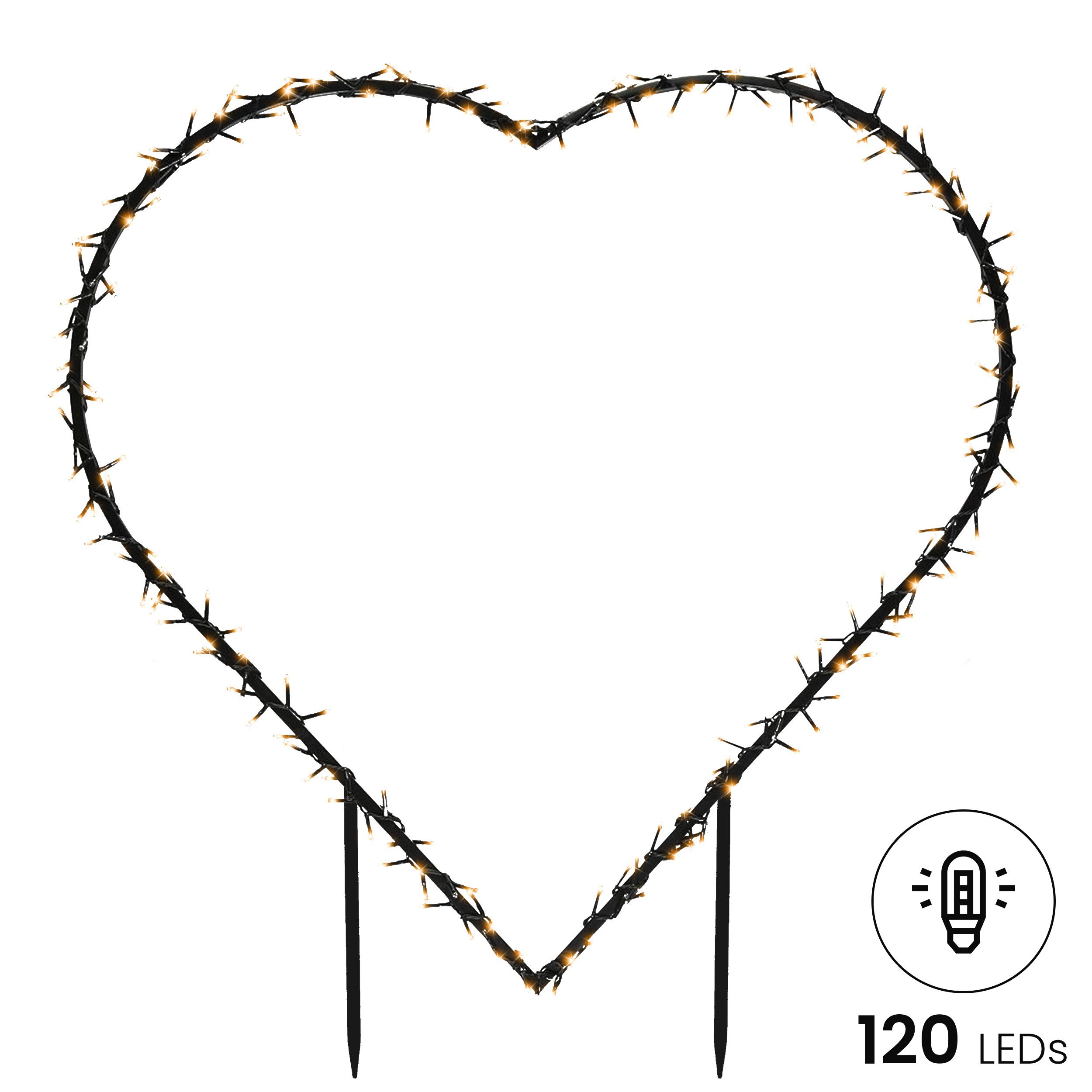 Gartenpirat LED Dekoobjekt Weihnachtsfigur Herz Weihnachtsbeleuchtung für a günstig online kaufen