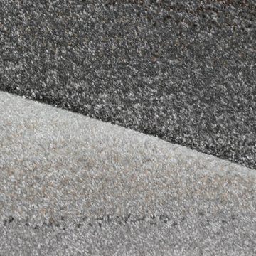 Teppich Moderner Dielen Teppich mit abstraktem Muster in grau-silber, Carpetia, rechteckig, Höhe: 13 mm
