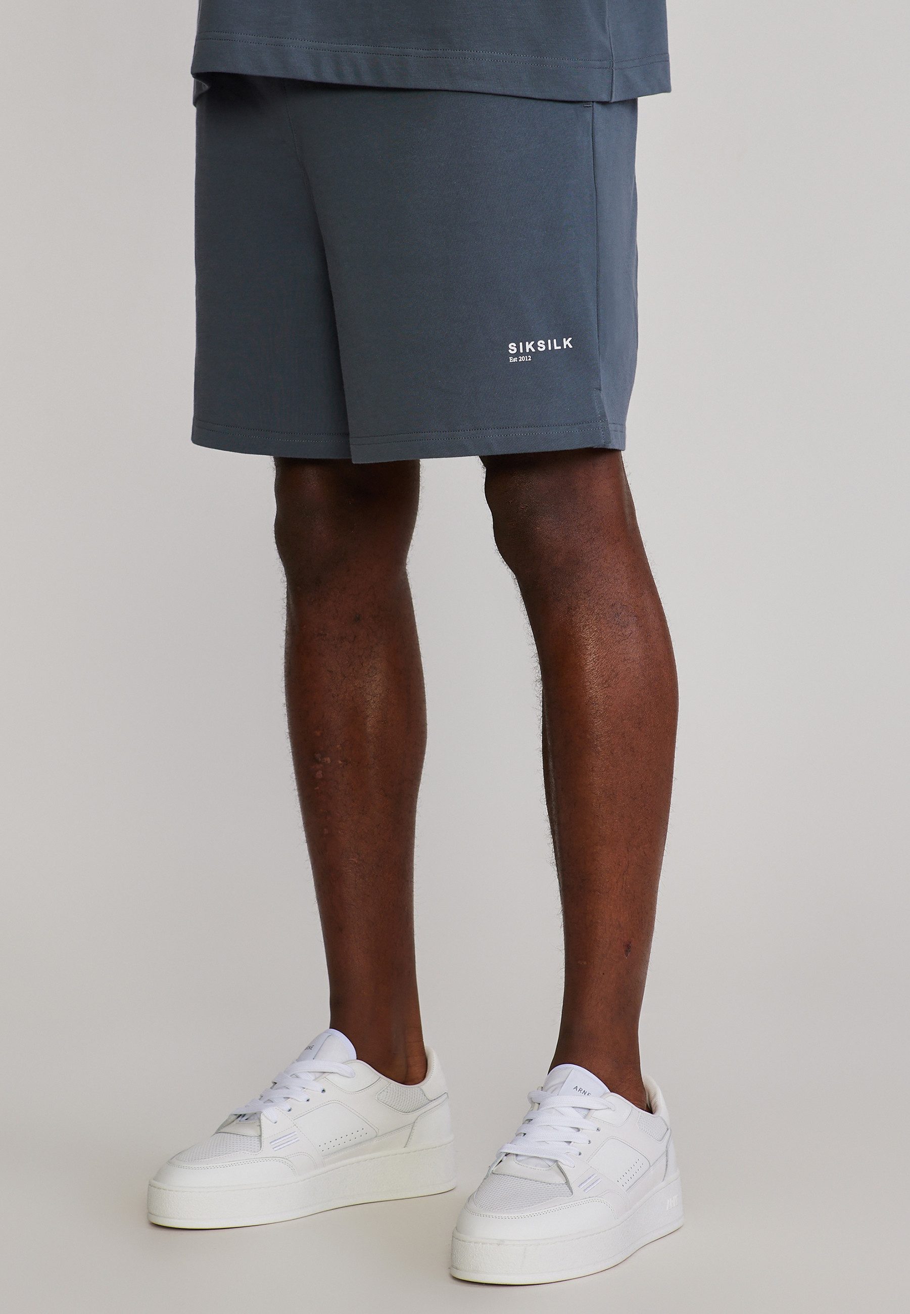 Siksilk Sweatanzug SikSilk Herren Grau T-Shirt and Shorts Set – Bild 3 von 5