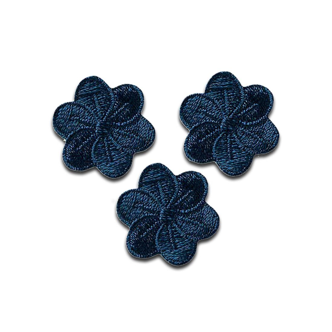 Mono-Quick Aufnäher Bügelbild, Aufbügler, Applikationen, Patches, Flicken, zum aufbügeln, Polyester, Blumen 3 Stück Blüten Pflanze - Größe: 2,2 x 2,2 cm