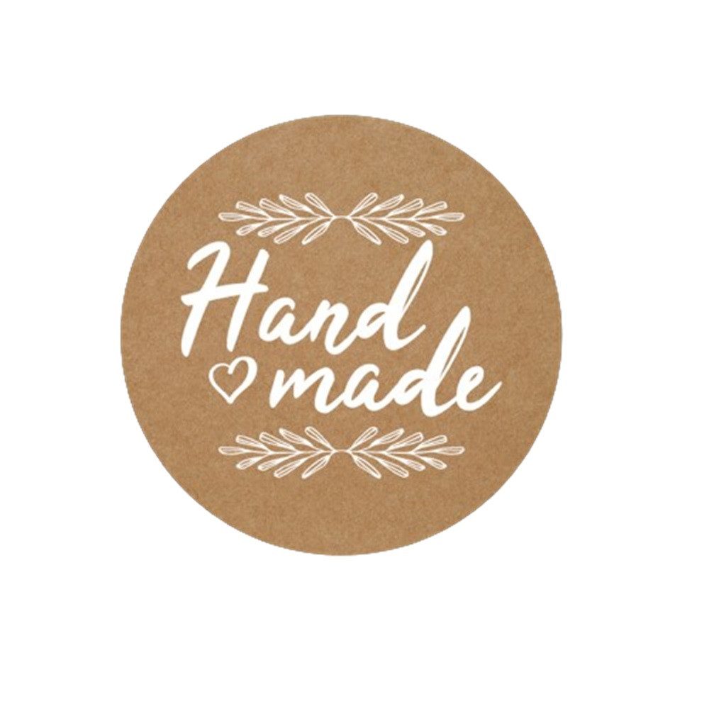 Clever-Kauf-24 Ярлыки 48 Stück selbstklebende hochwertige Ярлыки "Hand Made"