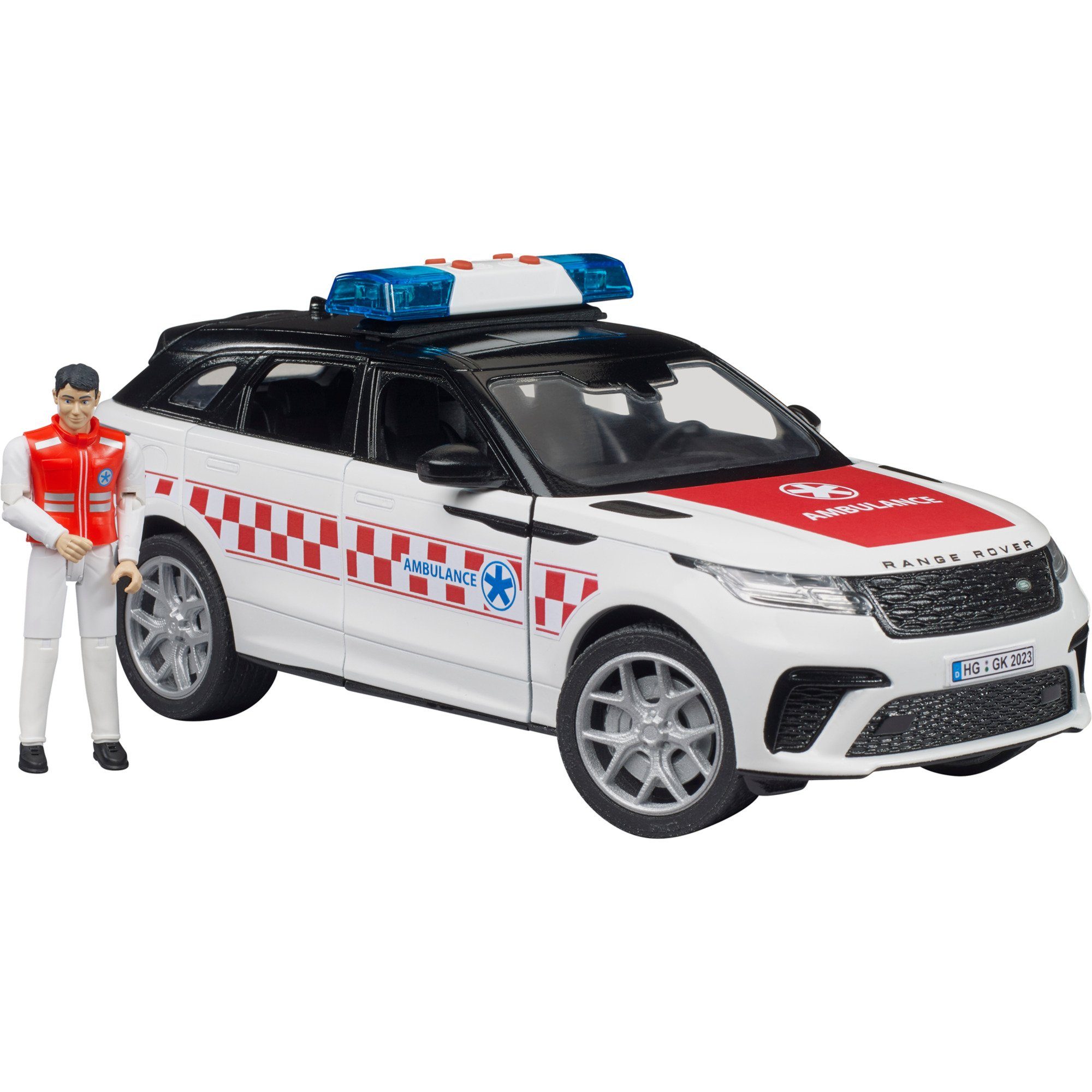 Bruder® Spielzeug-Auto bruder Range Rover Velar Notarztfahrzeug mit