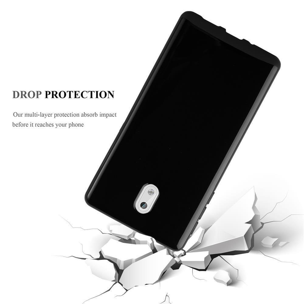 Cadorabo Handyhülle für Samsung Galaxy J3 2017 Hülle Samsung Galaxy J3 2017, Hülle TPU Silikon Handy Schutzhülle Slim Transparent Case Cover