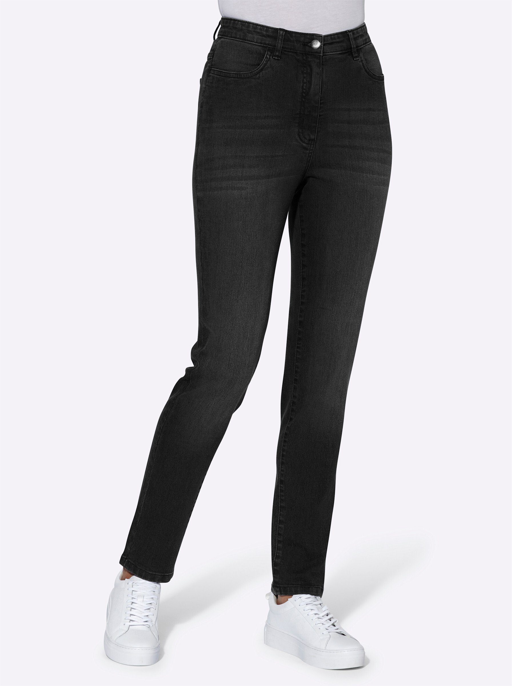 Sieh an! Bequeme Jeans black denim