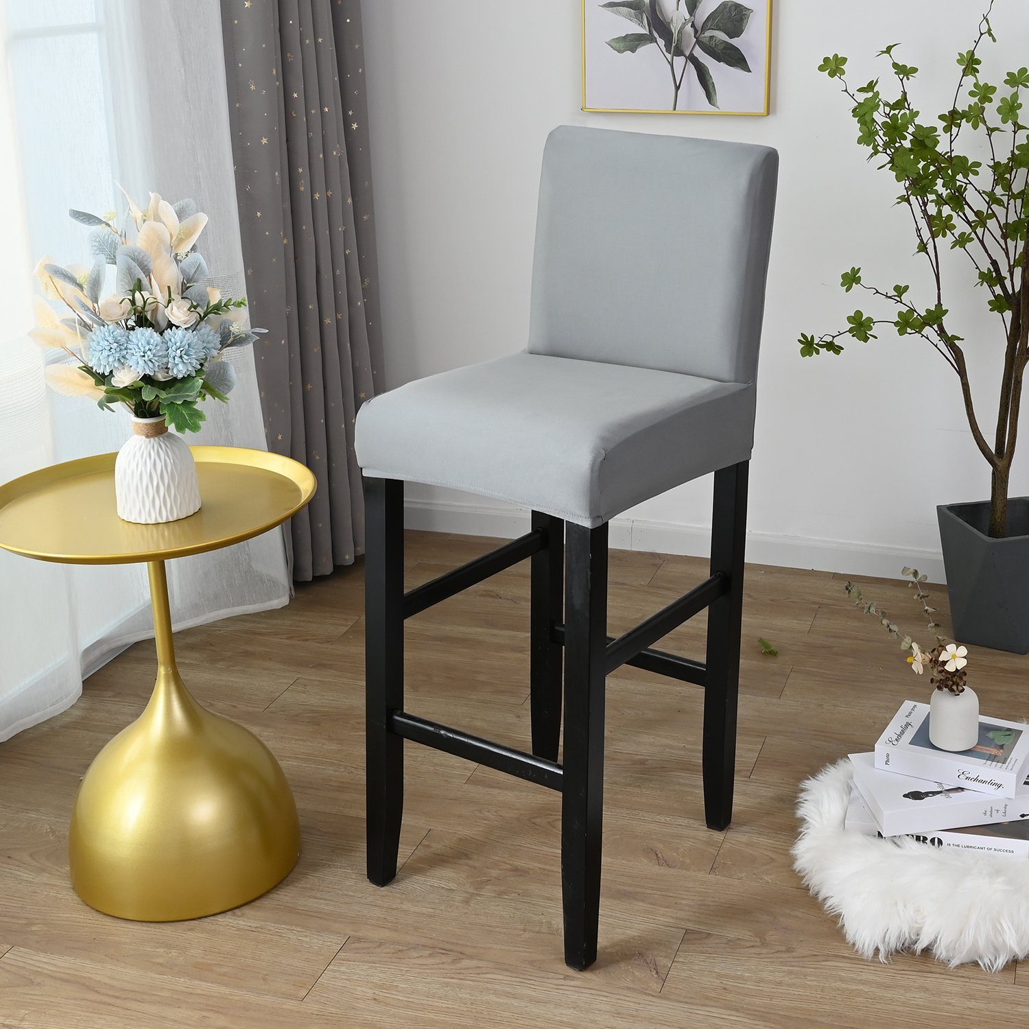 Rosnek Stuhlhusse Spandex,Stretch,für Counter Esszimmer Barhocker günstig online kaufen