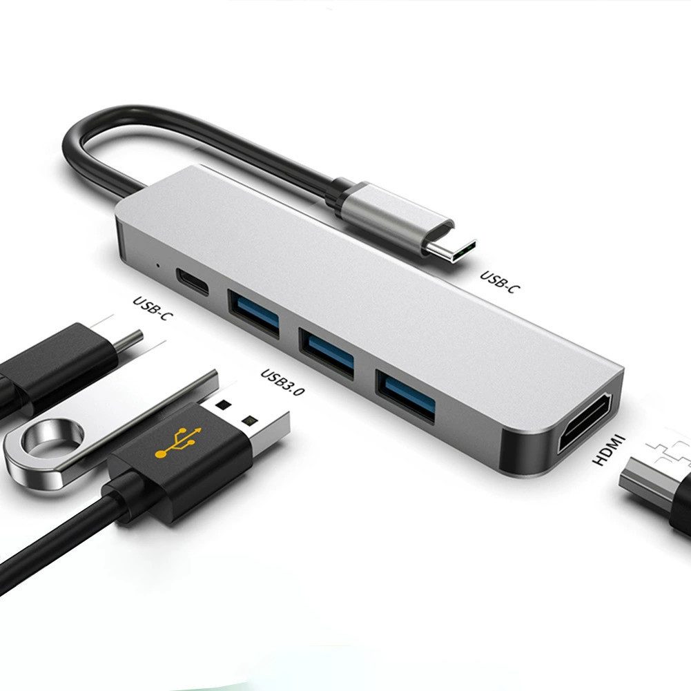 Jumpeak Typ c zu HDMI 4k usb3.0 pd, 9 in 1/5 in 1 docking station USB-Adapter USB-C( Type-C) zu Type-C( USB-C) , Laptop-Dockingstation, 5/9 Port, USB C Hub, 4K HDMI