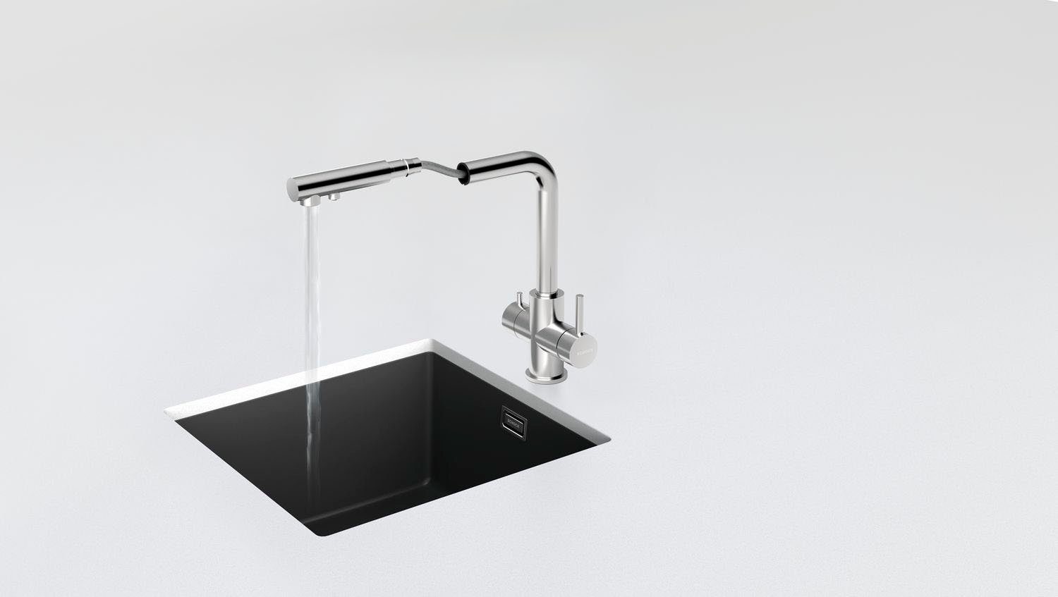 Schock Küchenarmatur Vitus Hochdruck, ausziehbarer Auslauf, Filterwasser, Schwenkbereich 180°