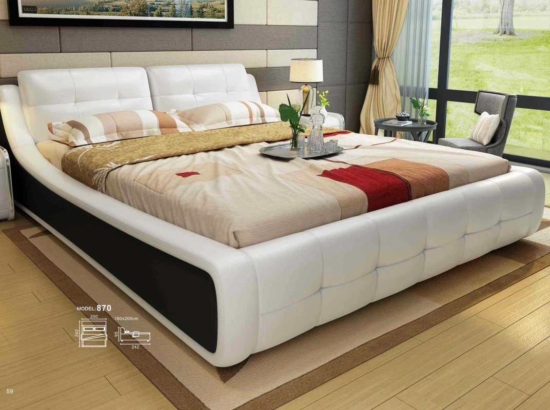 Luxus Hotel Polster Schlafzimmer Textil Möbel JVmoebel Bett Betten Design Bett,