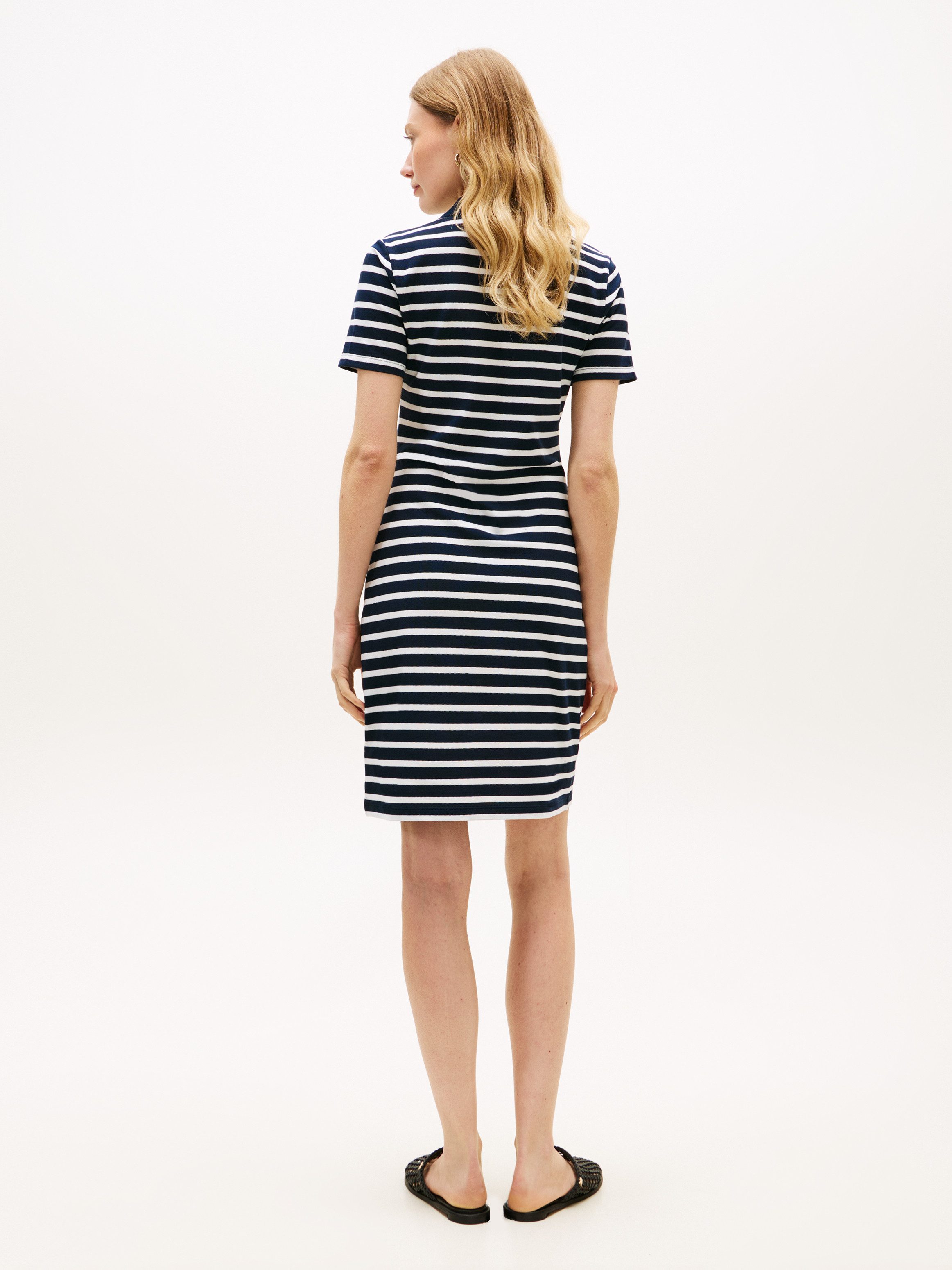 Tommy Hilfiger Polokleid SLIM OPEN NK POLO DRESS SS mit gestickter Tommy Hi günstig online kaufen