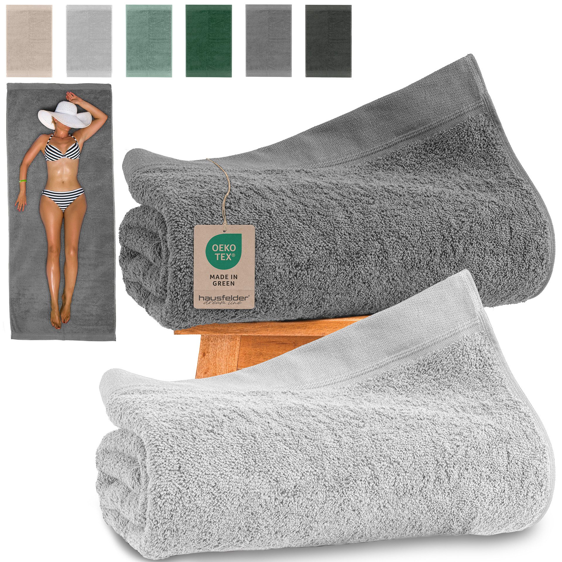 Hausfelder Saunatuch Handtücher Set - 2X günstig online kaufen
