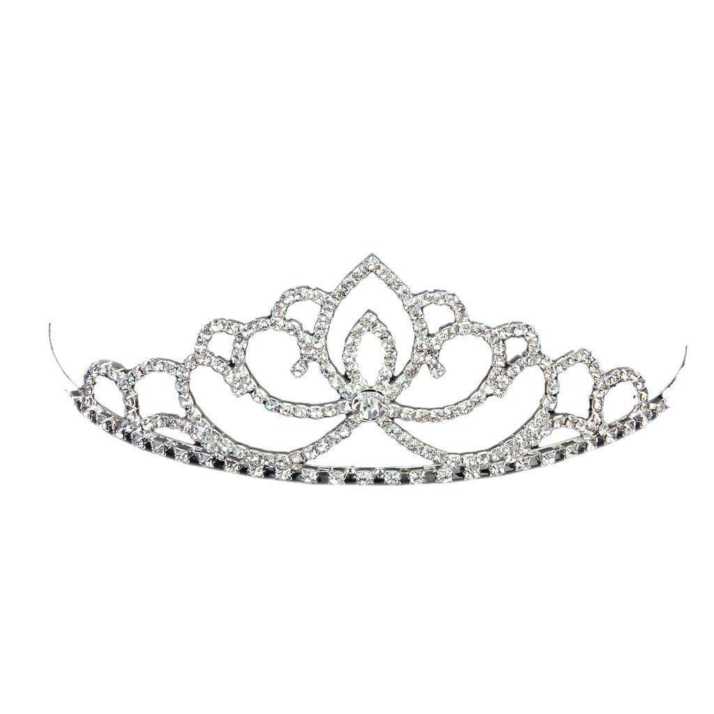 Katara Diadem Zubehör Strass Diadem Haarspange für Kinder, Damen, Cinderella Haarreif, Fasching, Karneval, Krone, Mädchen, Prinzessinen