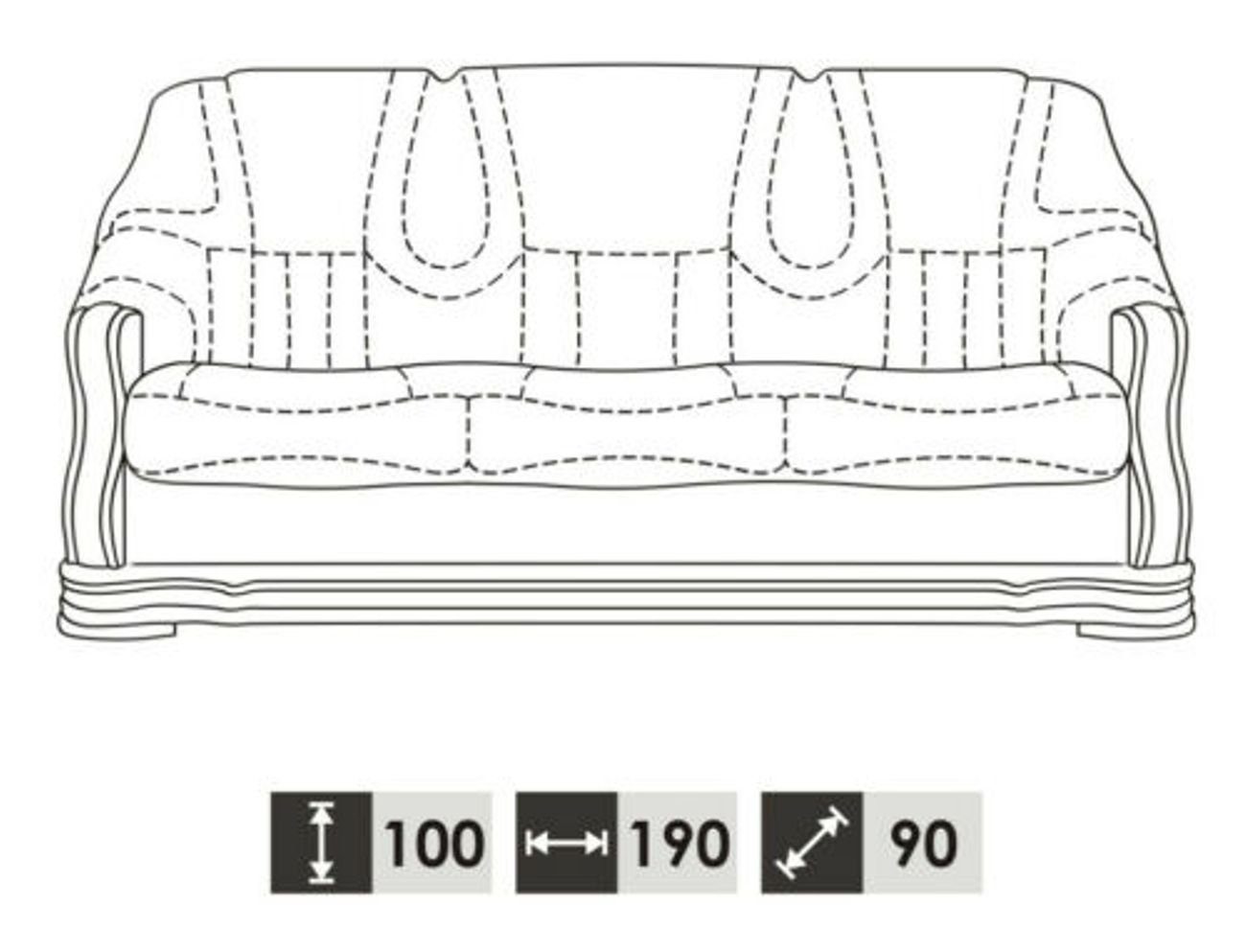 in Europe Klassik 3+2 Couchgarnitur, Set Sitz Made Sofa JVmoebel Sofagarnitur Holz Polster