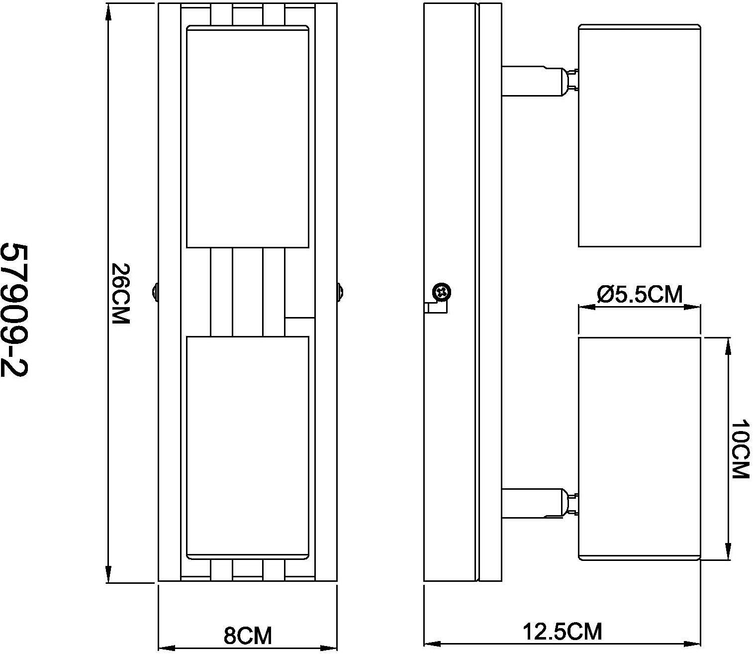 GLOBO LIGHTING Deckenstrahler KAYDEN, ohne Leuchtmittel, Spot Deckenspot Flur Schlafzimmer Wohnzimmer