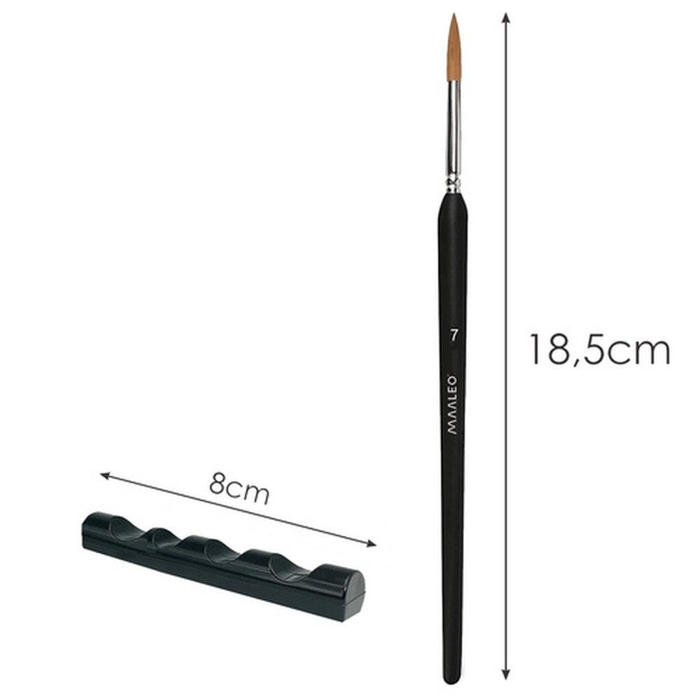 MAALEO Malpinsel Nylon-Malpinsel Künstlerpinsel, (Spar-Set, 11 St., mit Pinselhalter), perfekt geeignet für Acryl-, Aquarell- und Gouache-Malerei – Bild 4 von 5