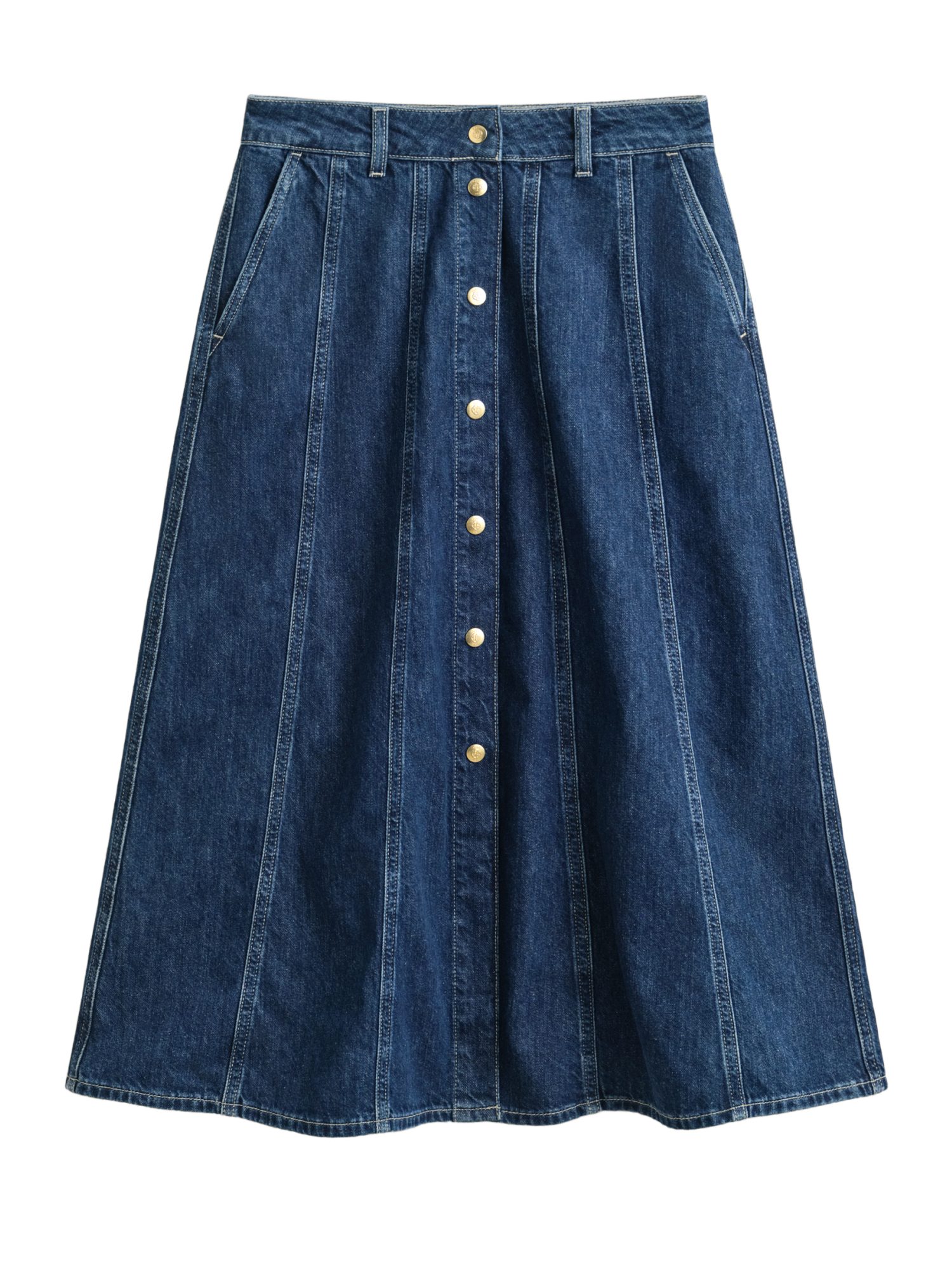 Gant Jeansrock blau,Casual,Baumwolle,Unifarben,Regular Fit,Mittel