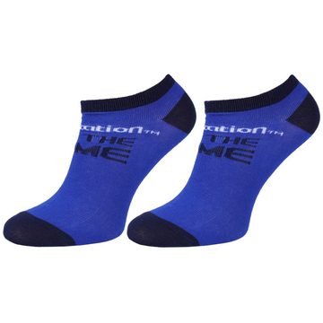 Sarcia.eu Haussocken Playstation Socken, Füßlinge, blau-grau 3 Paar 37/40 EU