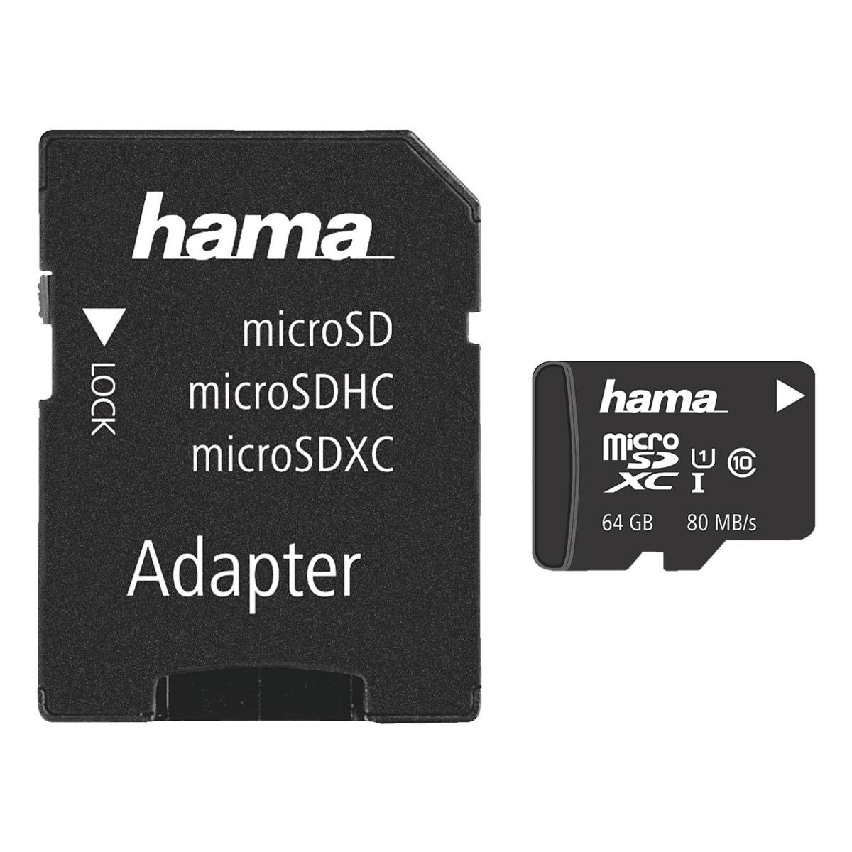 Hama Class 10 UHS-I Speicherkarte (64 GB, für Full-HD- und 3D-Videos geeignet)