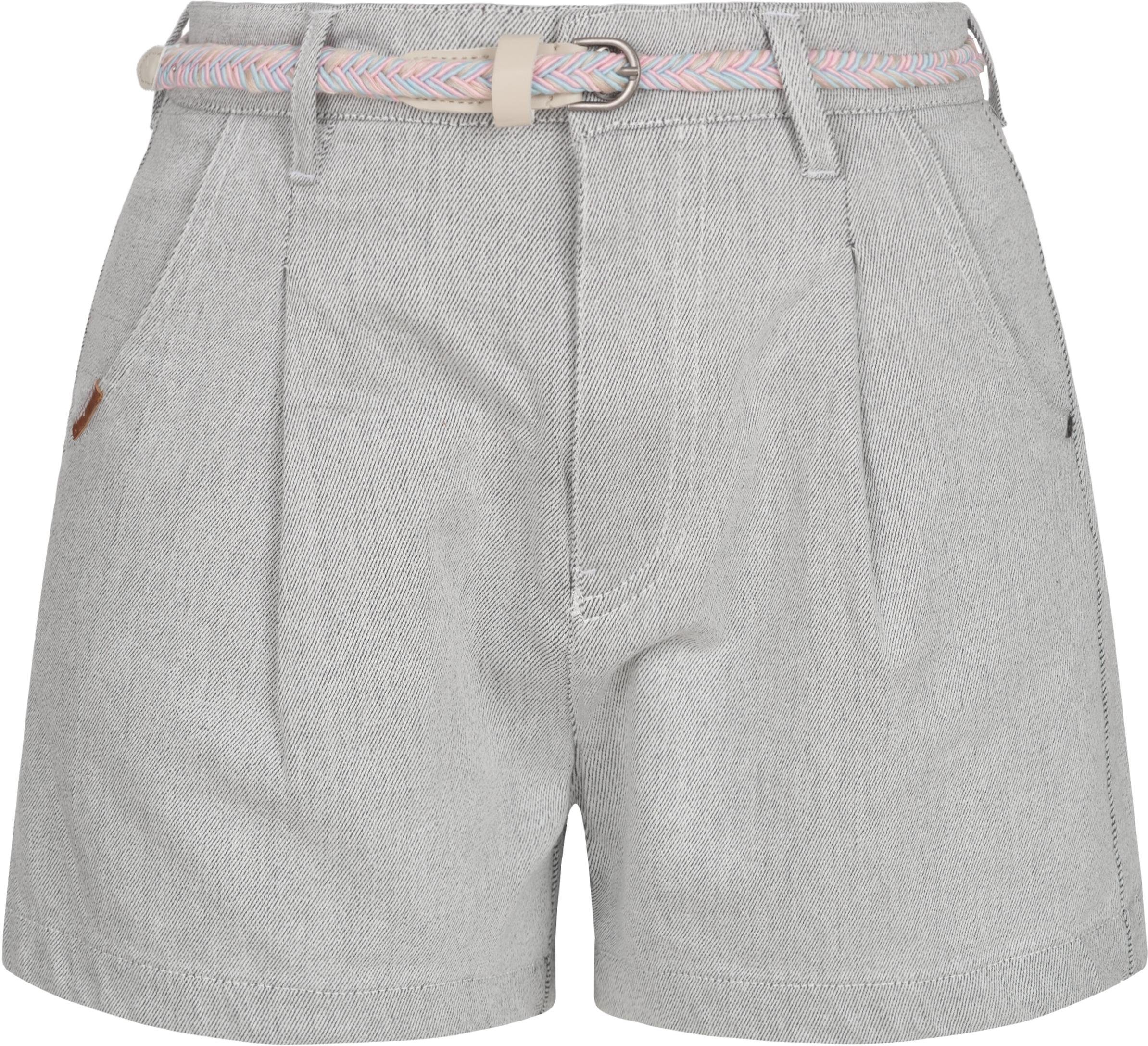 Ragwear Chinoshorts Sorenn mit Flechtgürtel hochwertigem kurze Hose weiß Intl