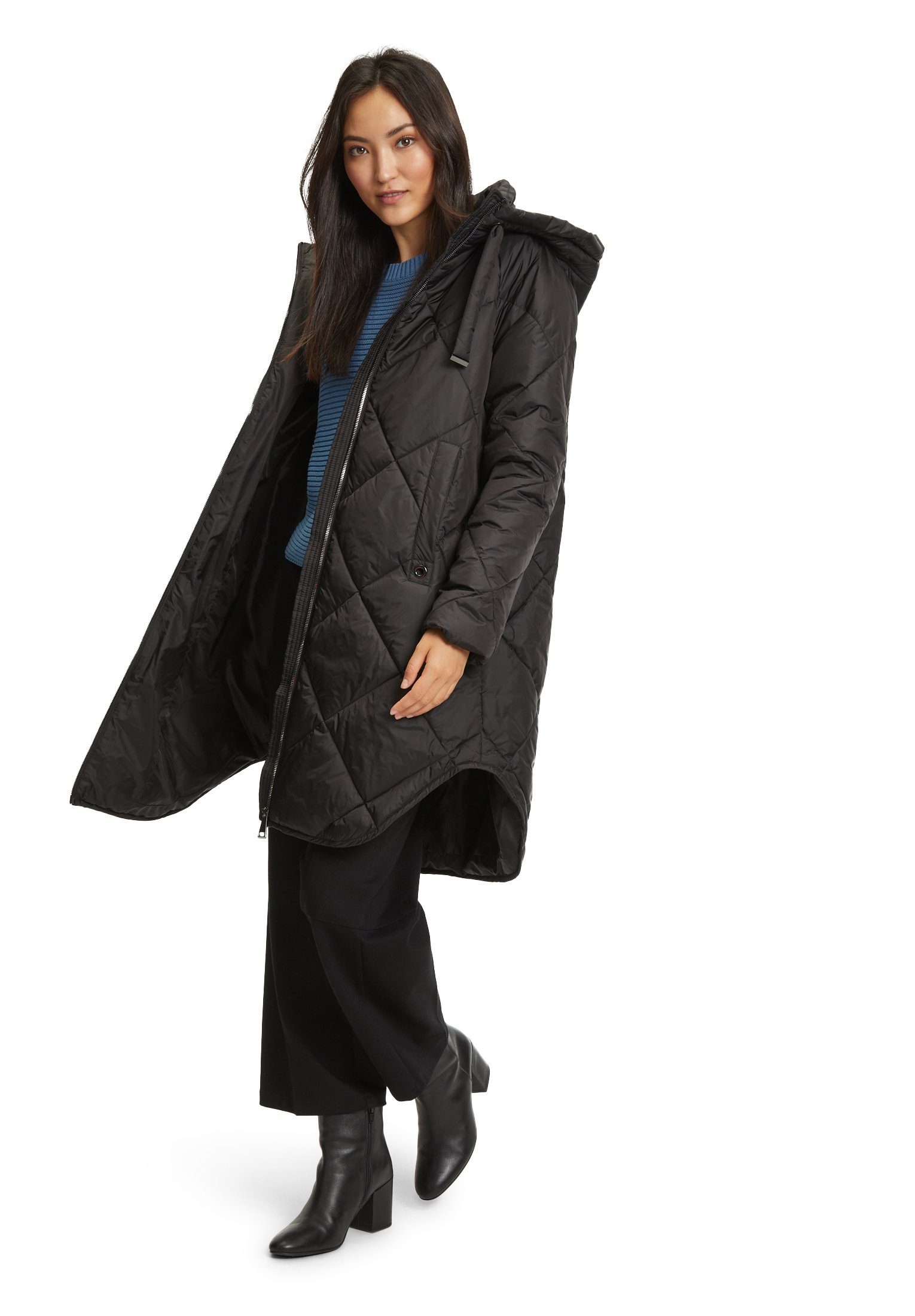 Barclay Schwarz Steppjacke Kapuze Form Betty mit