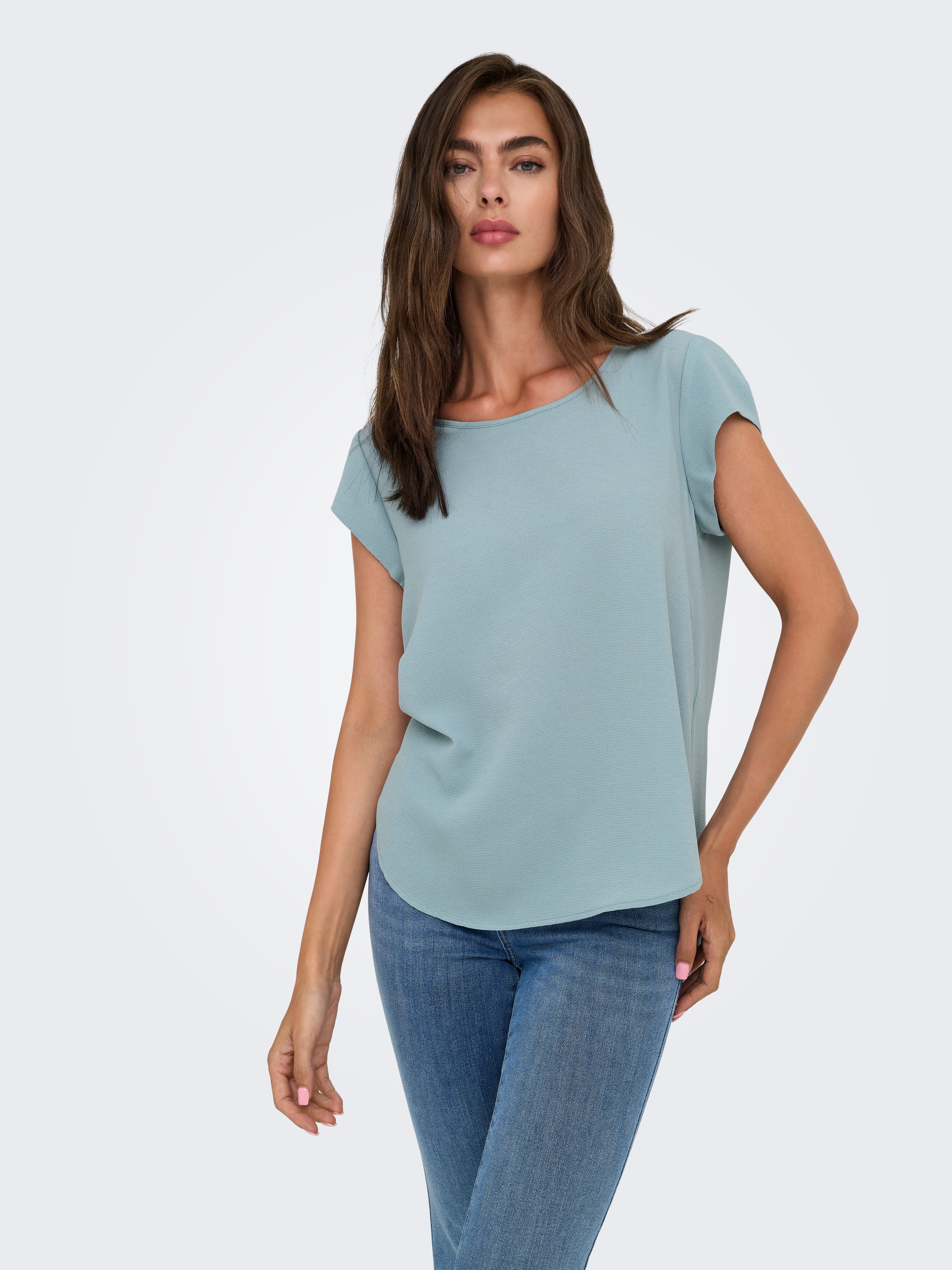 ONLY Kurzarmbluse ONLVIC S/S SOLID TOP günstig online kaufen